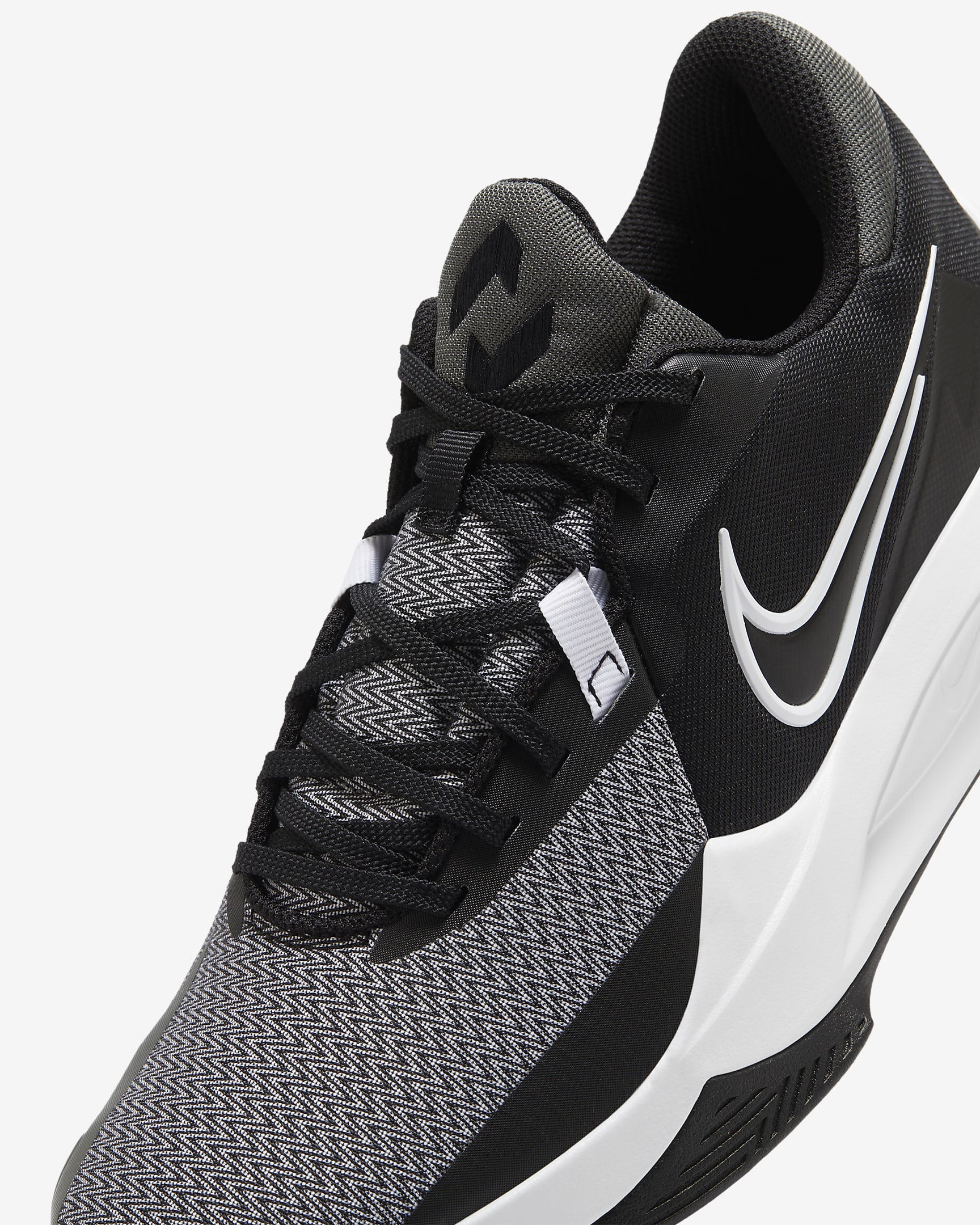 Nike Precision 6 Basketball Shoes - Black/Iron Grey/White/White