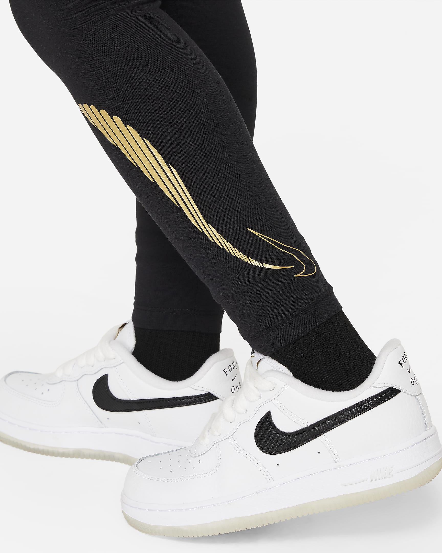 Nike Sportswear Shine Leggings Younger Kids' Leggings - Black