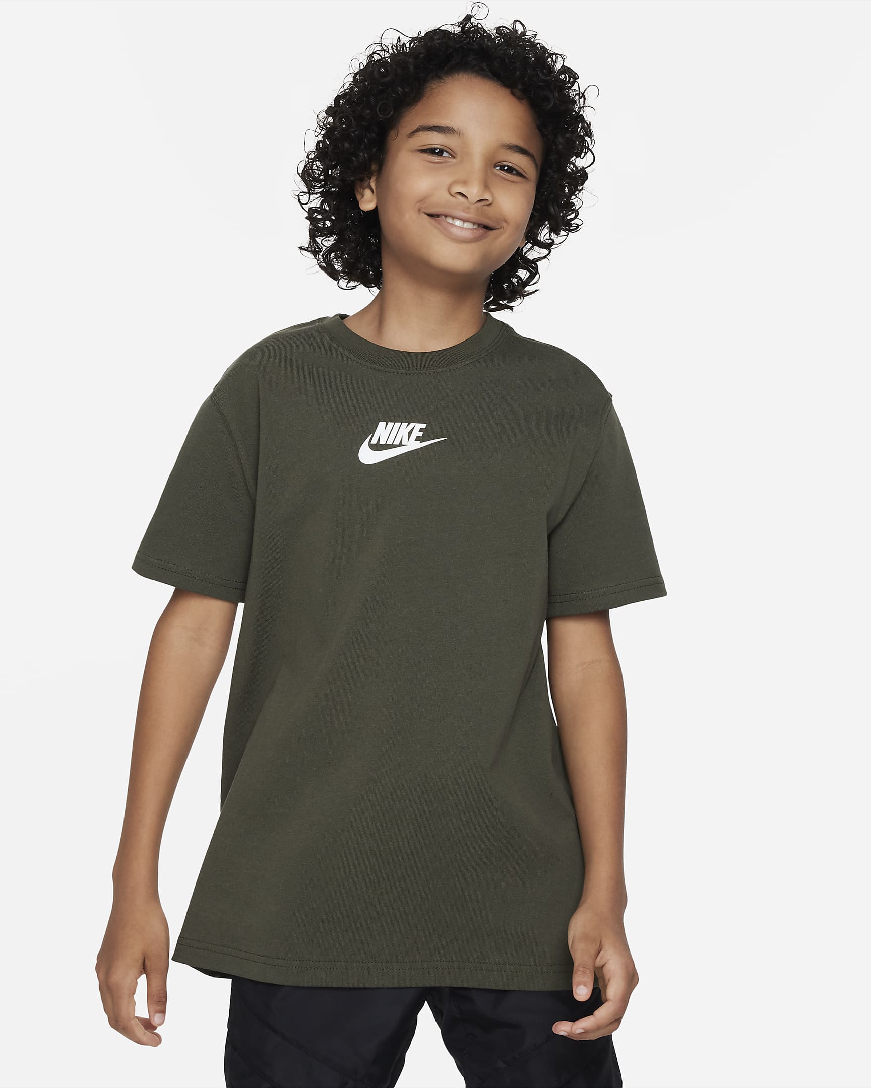 เสื้อยืดเด็กโต Nike Sportswear Premium Essentials - Cargo Khaki