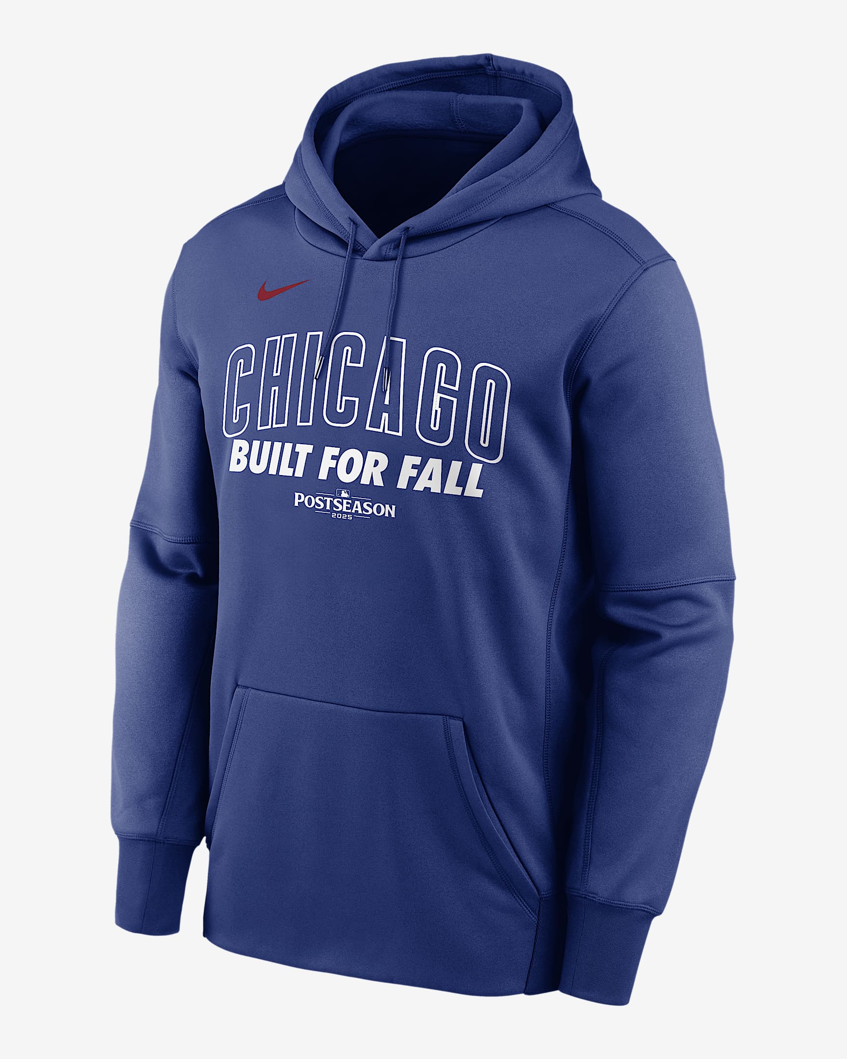 Chicago Cubs 2025 Postseason Authentic Collection Men’s Nike Therma MLB Pullover Hoodie - Royal