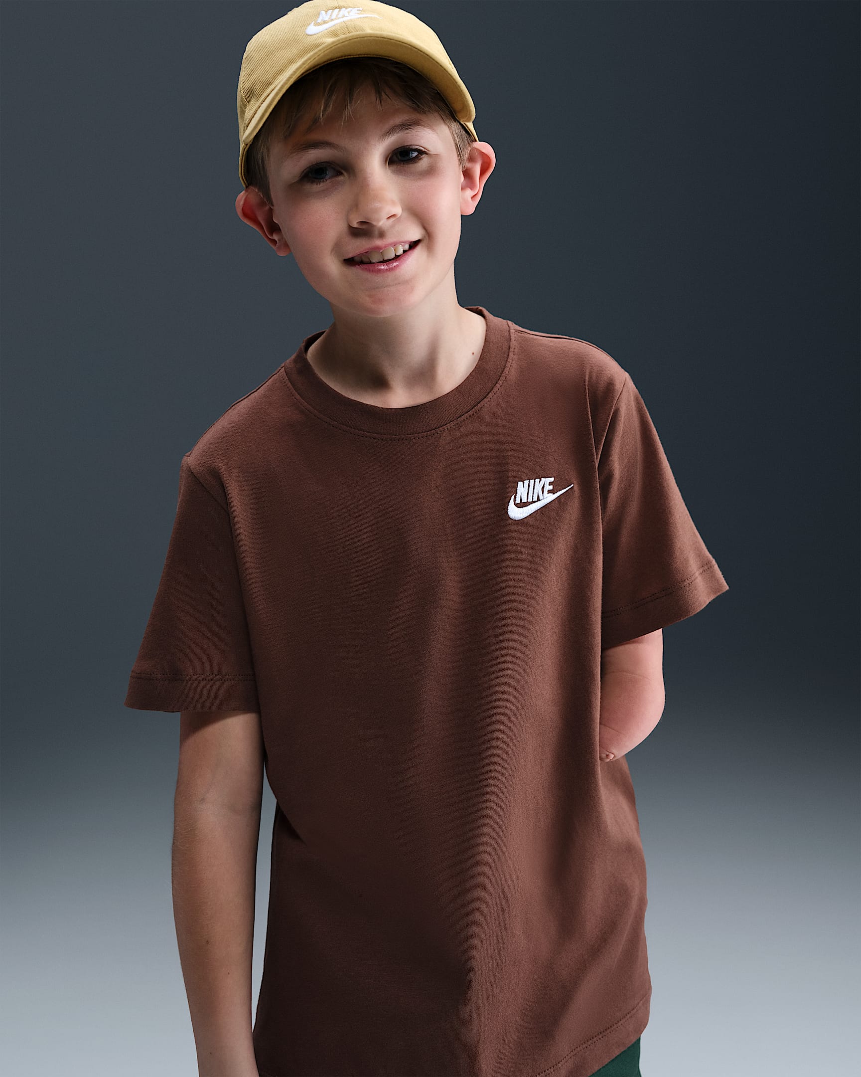 Nike Sportswear Big Kids' T-Shirt - Fauna Brown