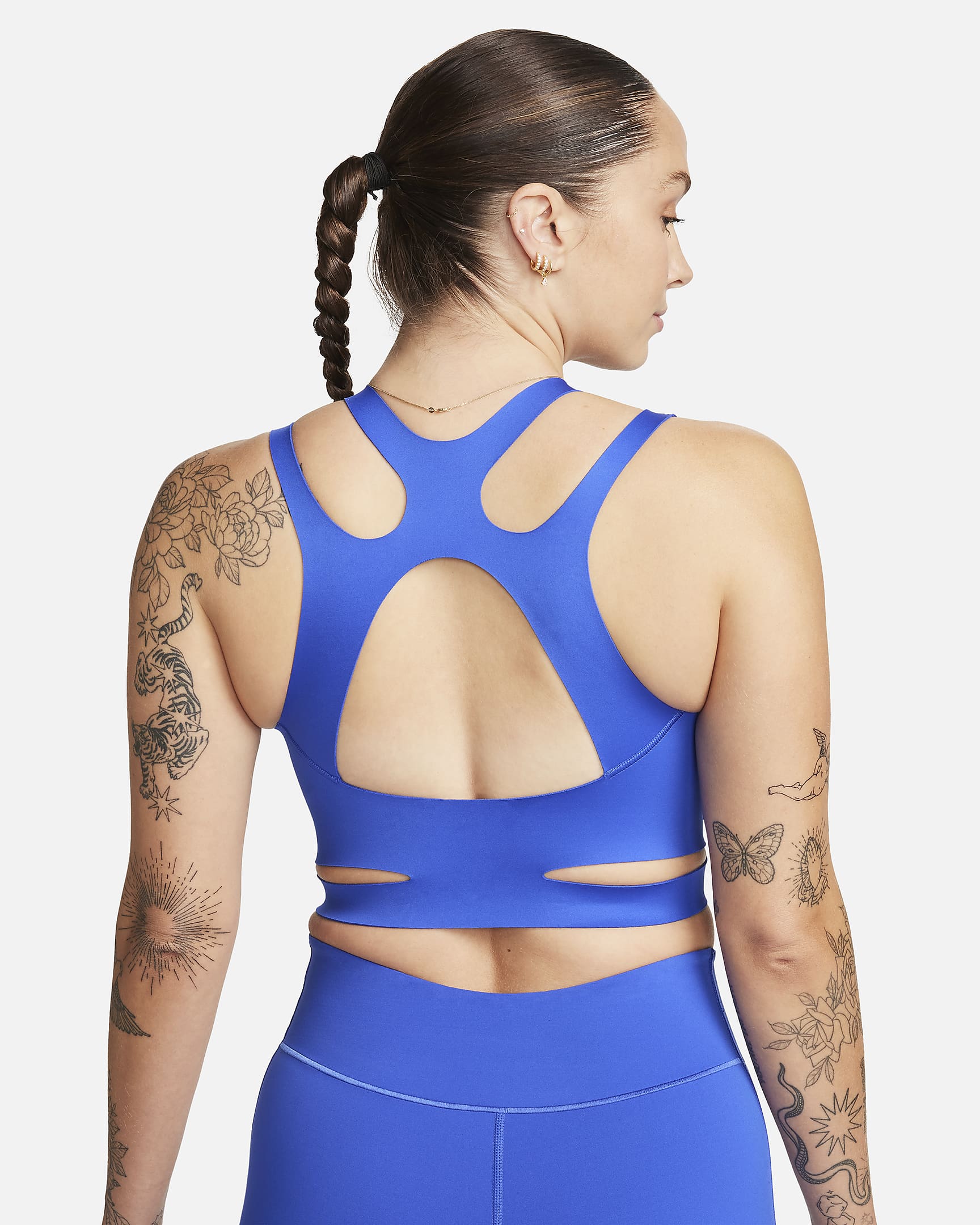 Nike FutureMove Sujetador deportivo de sujeción ligera sin acolchado con tirantes - Mujer - Hyper Royal/Transparente