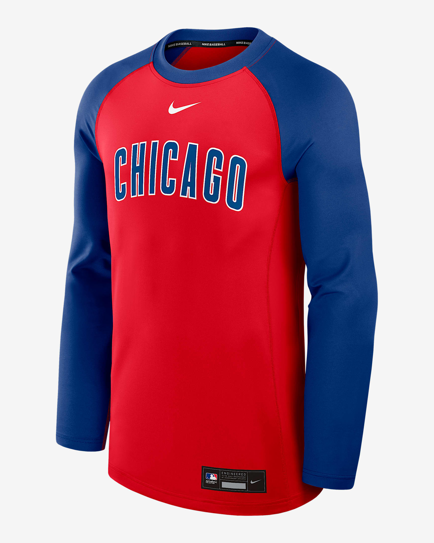 Chicago Cubs Authentic Collection Game Time Men's Nike Dri-FIT MLB Pullover Crew - Red