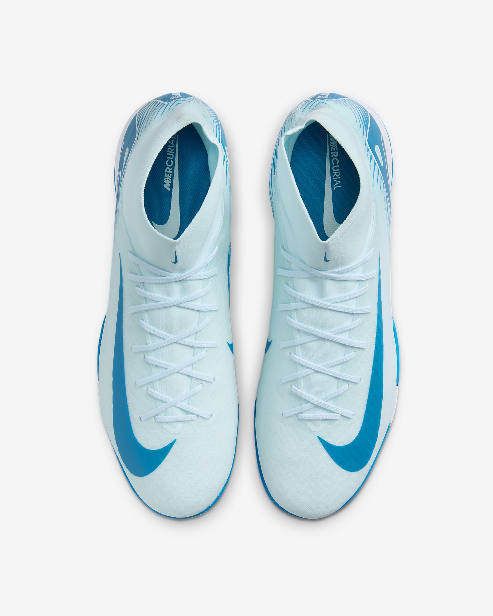 Fotbollssko för inomhusplan Nike Mercurial Superfly 10 Academy med högt skaft - Glacier Blue/Blue Orbit