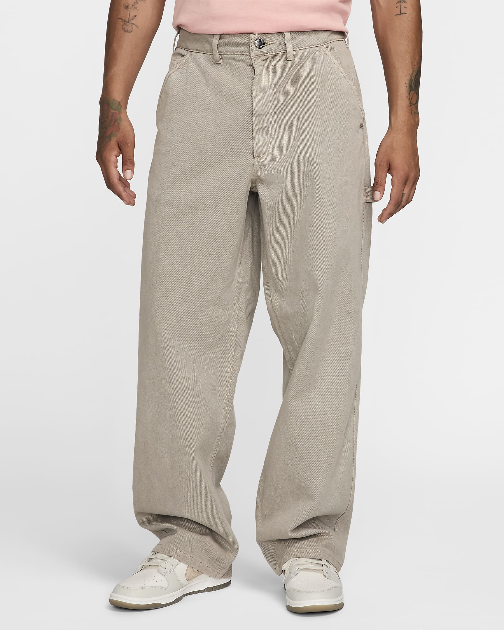 Nike Life Men's Carpenter Trousers - Light Iron Ore/Light Iron Ore