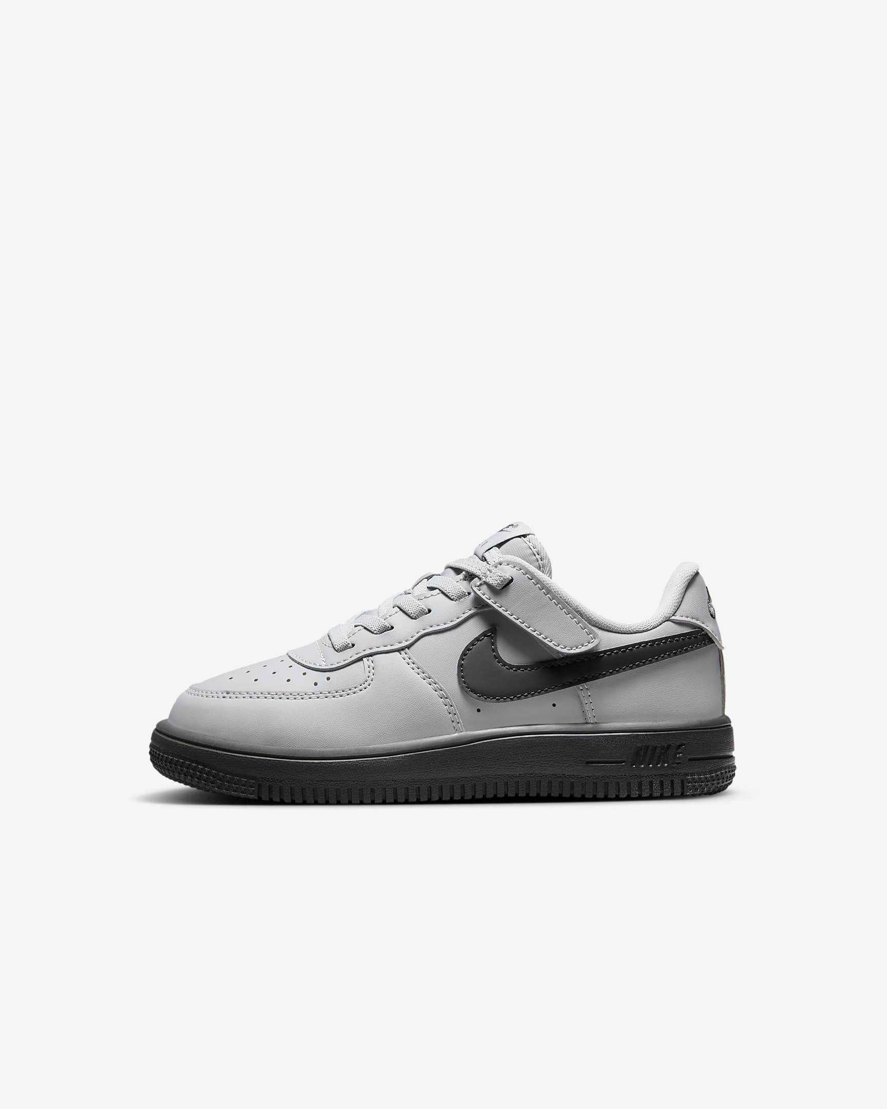 Nike Force 1 Low EasyOn Younger Kids' Shoes - Wolf Grey/Dark Smoke Grey