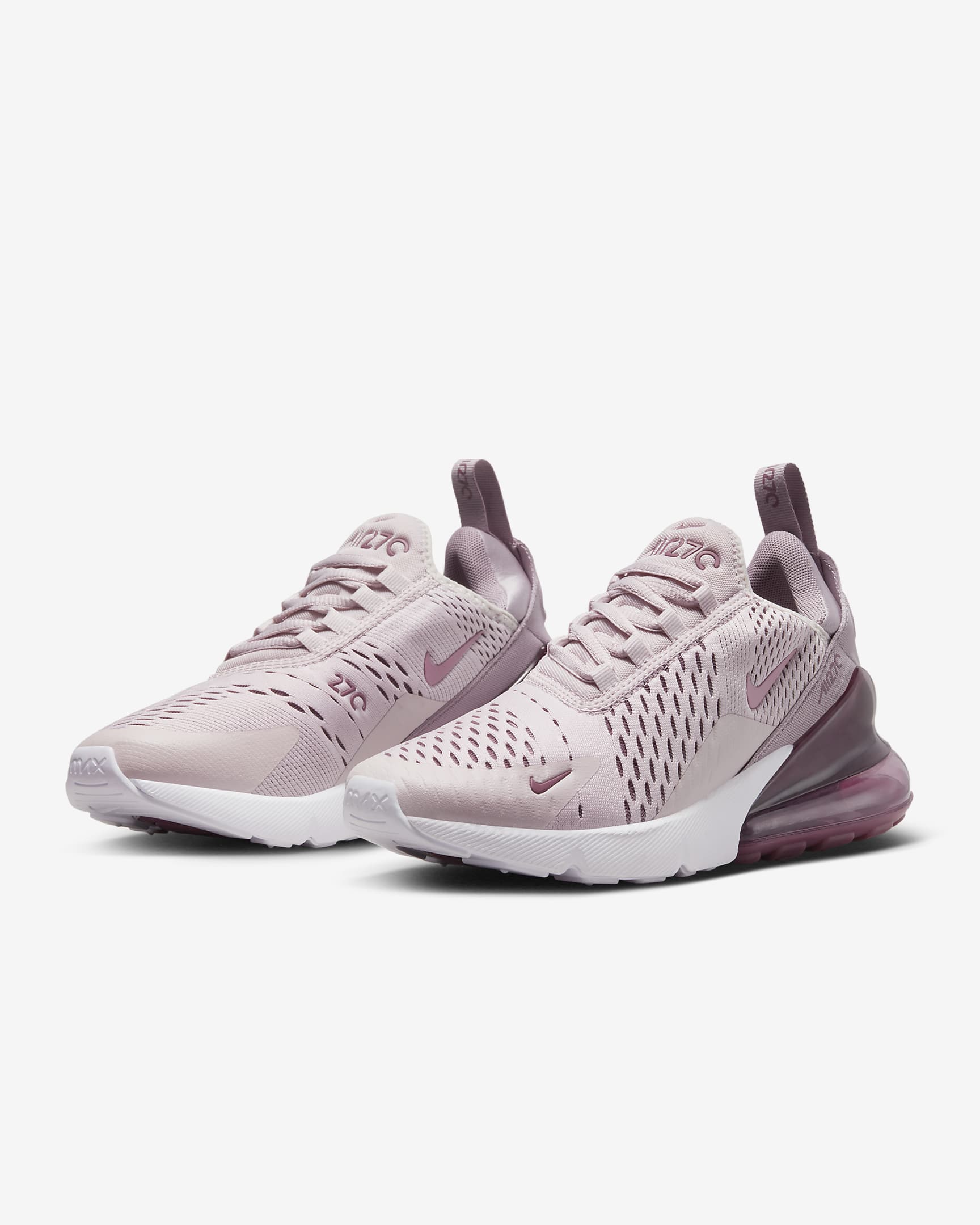 Tenis para mujer Nike Air Max 270 - Rosa ligero/Rosa elemental/Blanco/Vino vintage