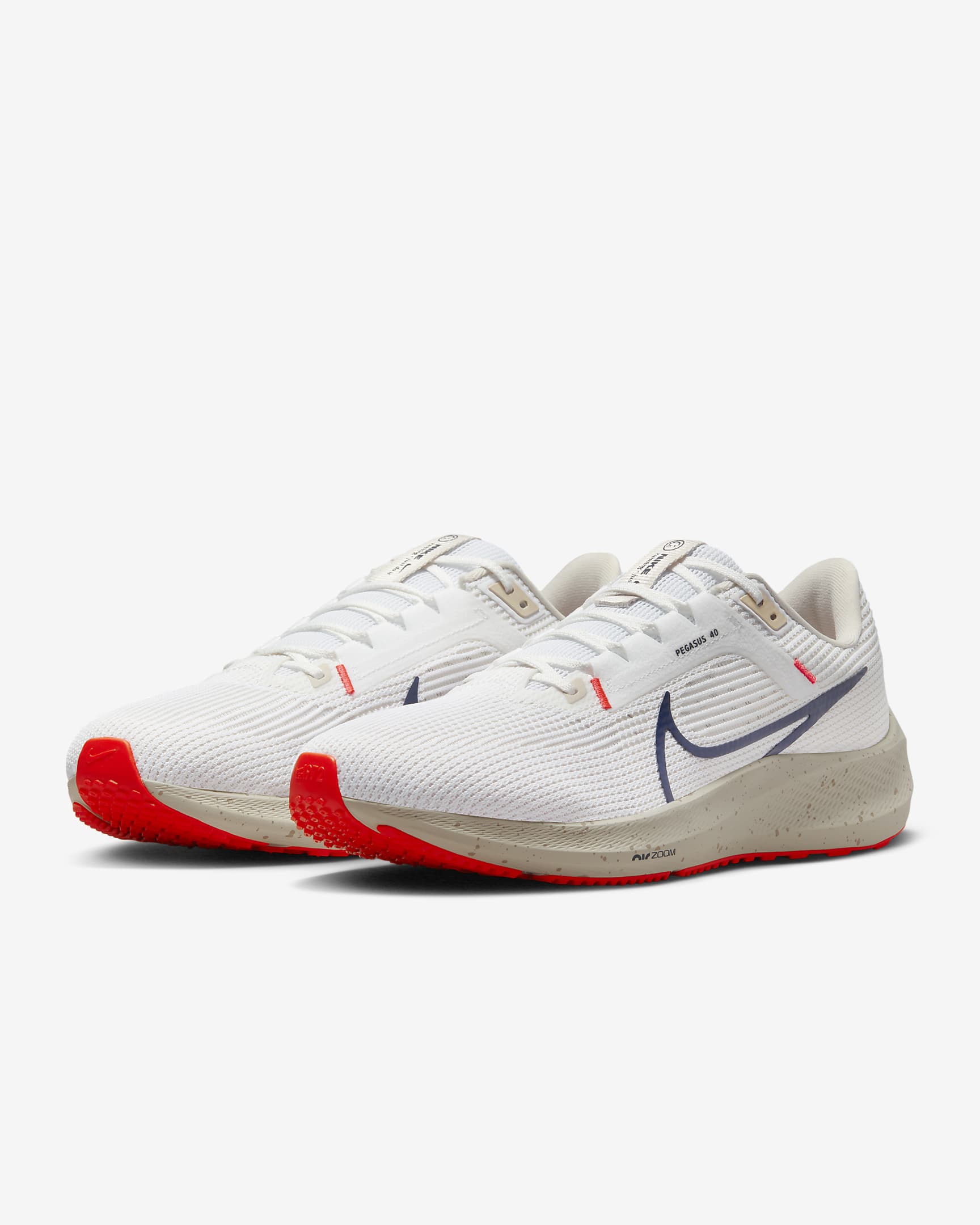 Nike Pegasus 40 Men's Road Running Shoes - White/Light Orewood Brown/Phantom/Obsidian