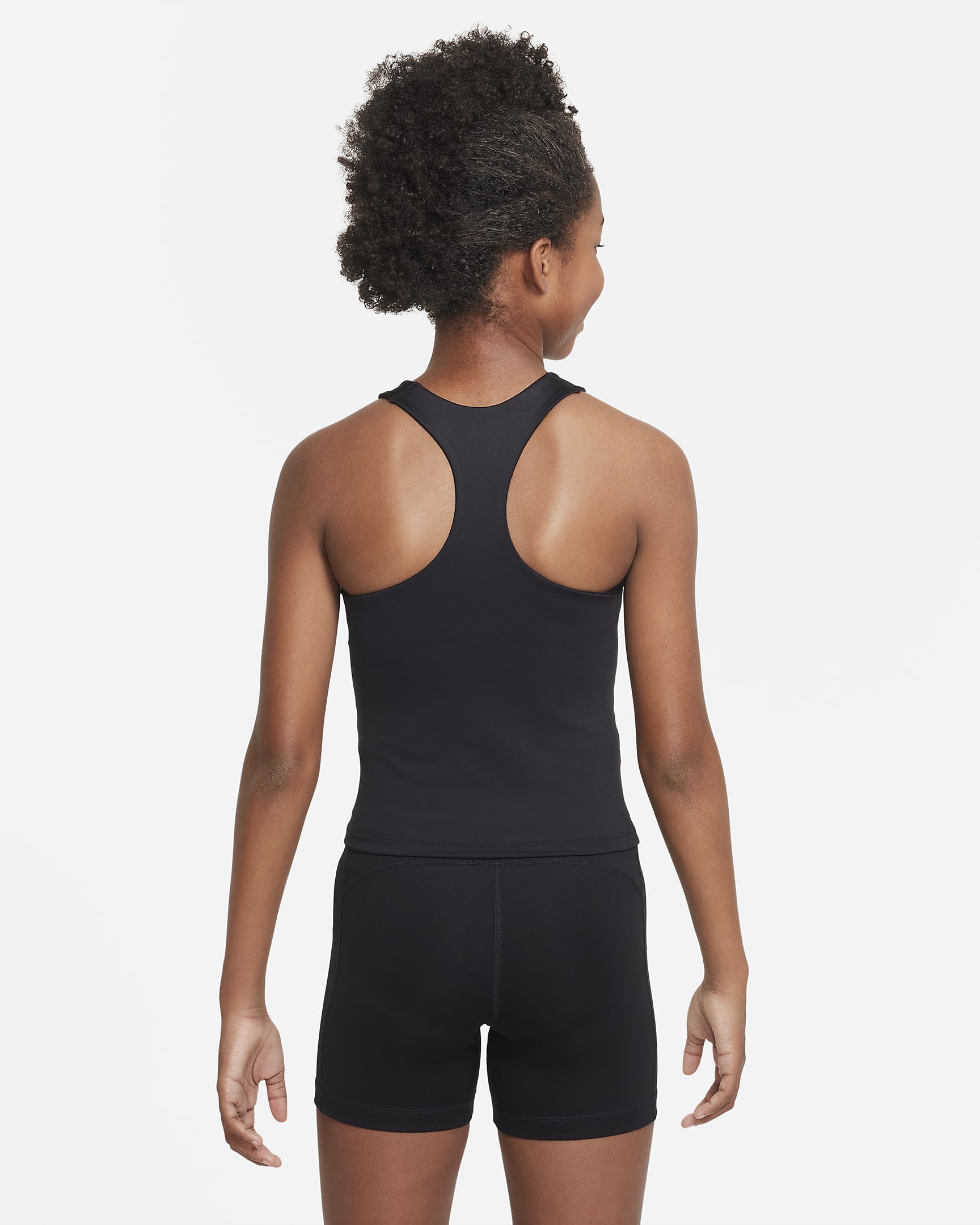 Nike Swoosh Older Kids' (Girls') Tank Sports Bra - Black/White