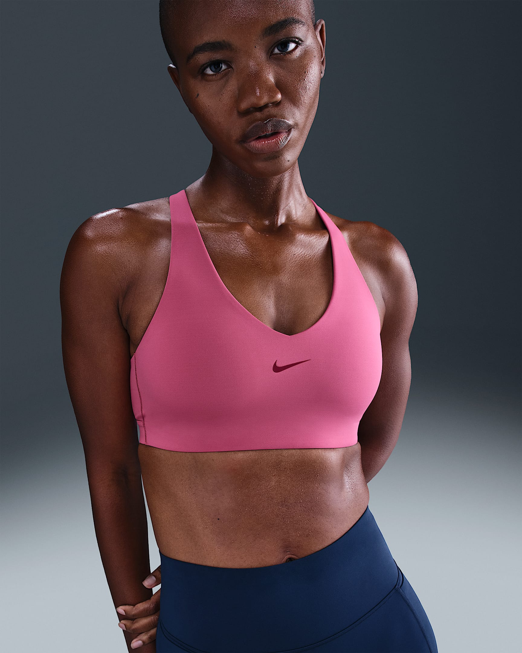 Nike Universa Women's Medium-Support Padded Sport Bra - Sweet Beet/Deep Garnet/Rush Maroon