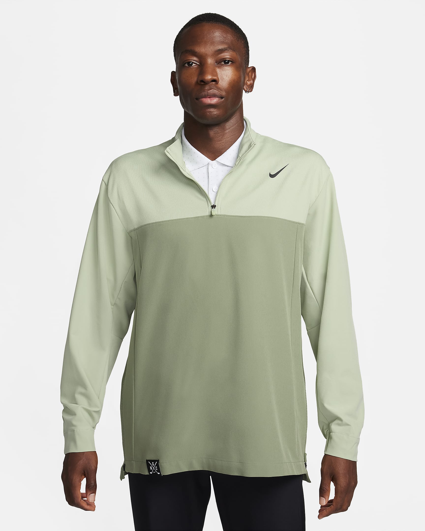 Nike Golf Club Men's Dri-FIT Golf Jacket - Oil Green/Honeydew/Black