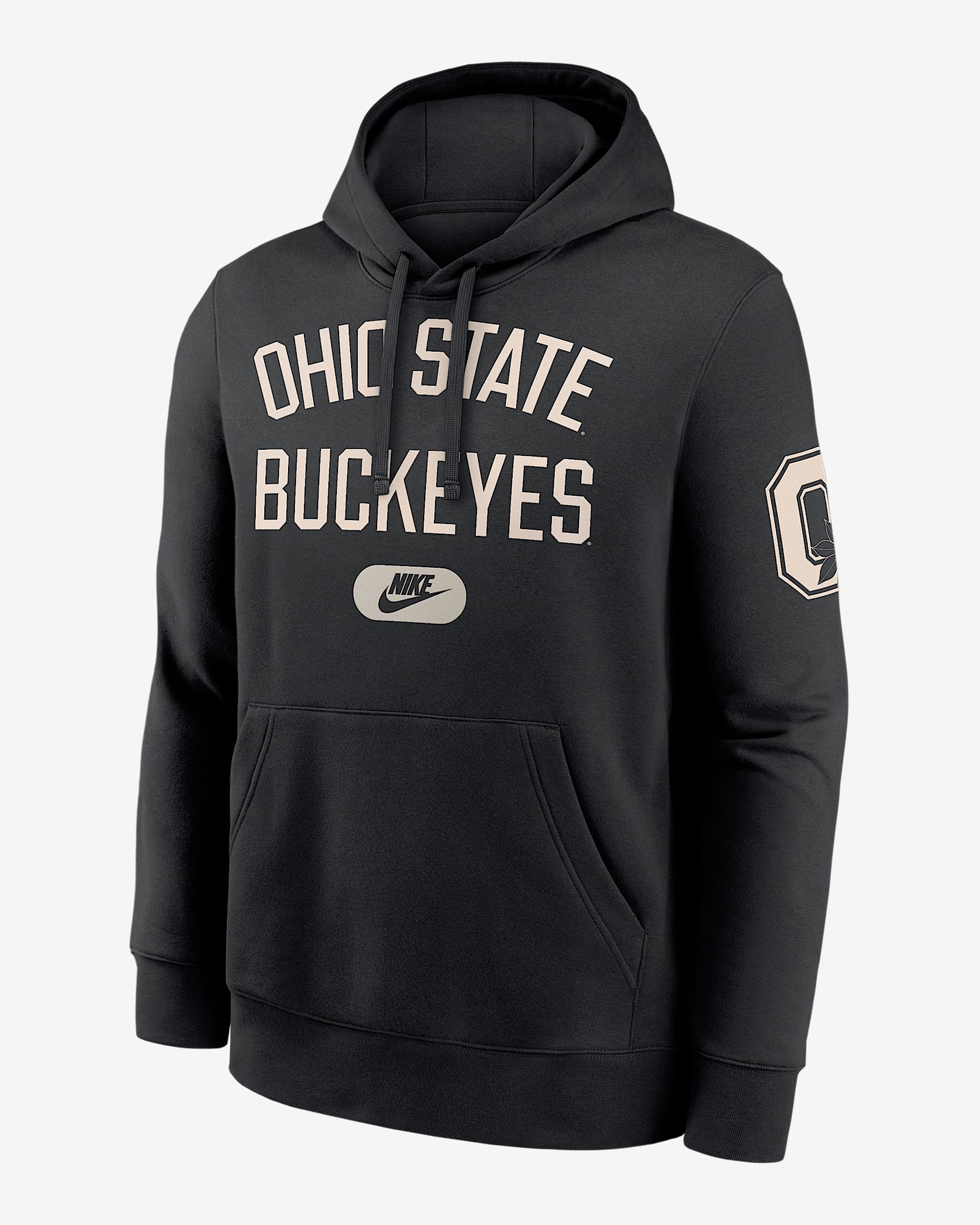 Ohio State Club Men's Nike College Pullover Hoodie - Black