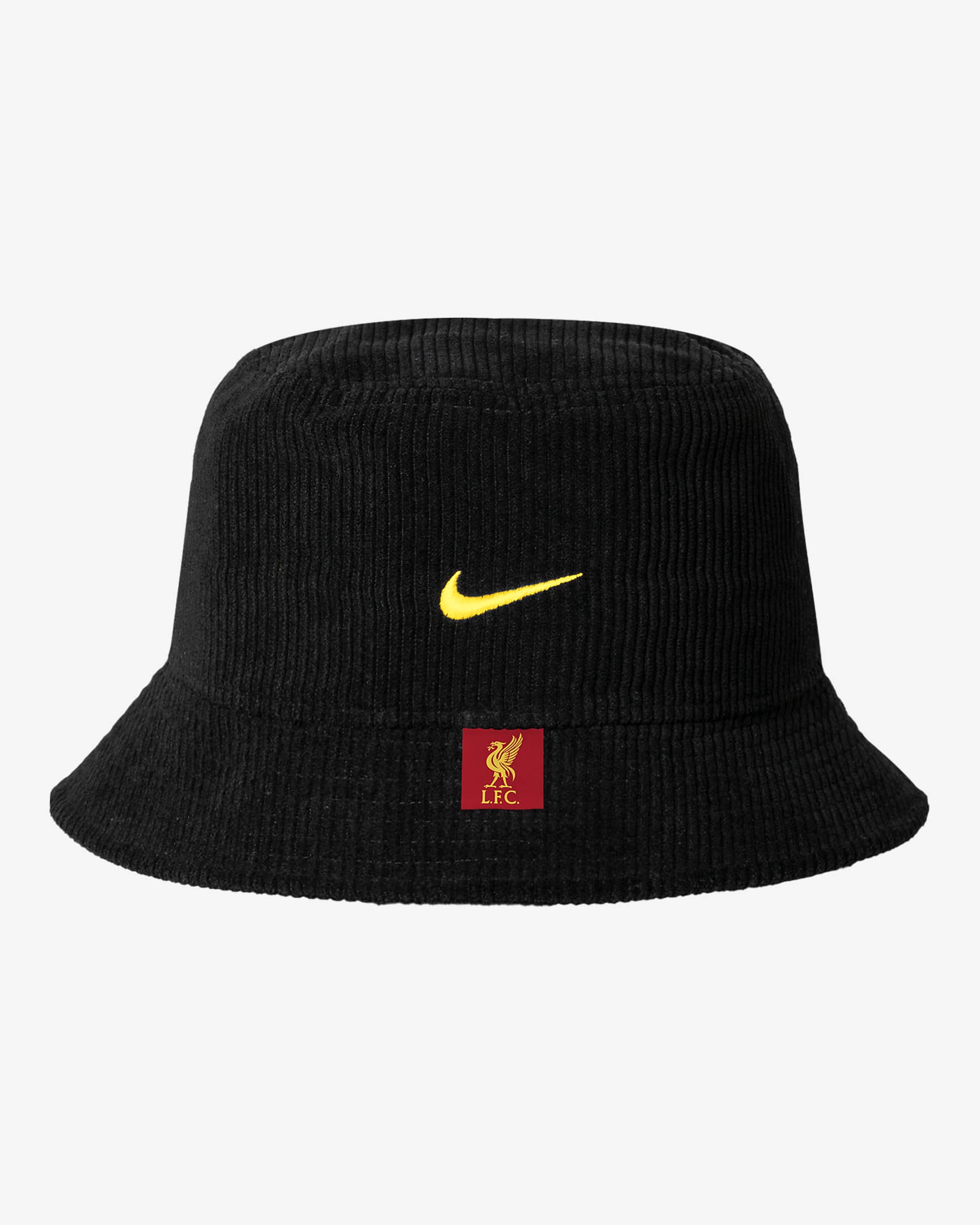 Gorro tipo pescador de fútbol Nike de pana Liverpool FC - Negro