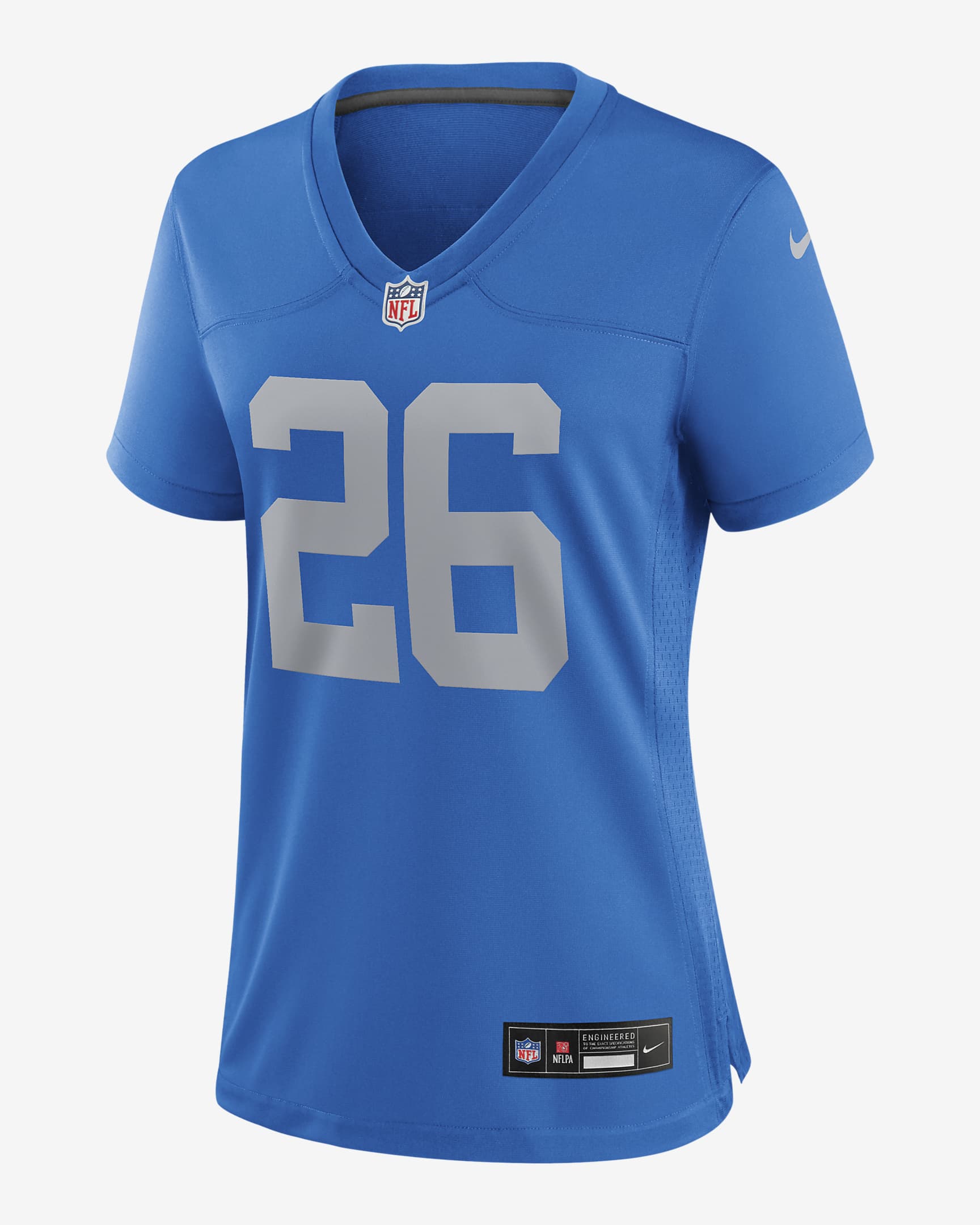 Jahmyr Gibbs Detroit Lions Women's Nike NFL Game Football Jersey - Blue