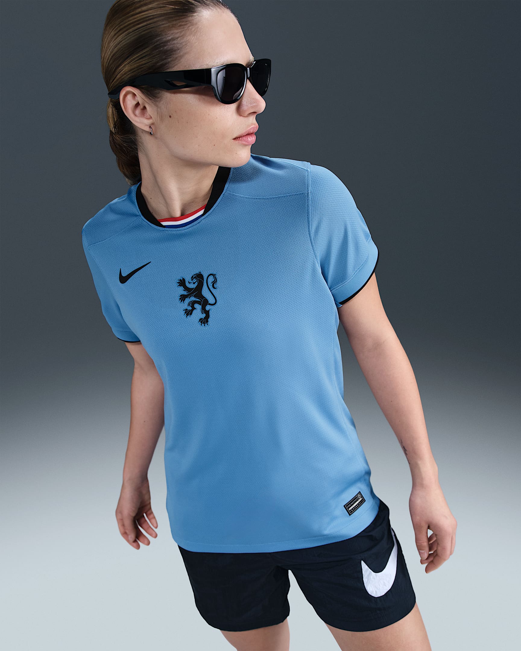 Netherlands 2025 Stadium Away (Women's Team) Women's Nike Dri-FIT Football Replica Shirt - Blue Beyond/Black