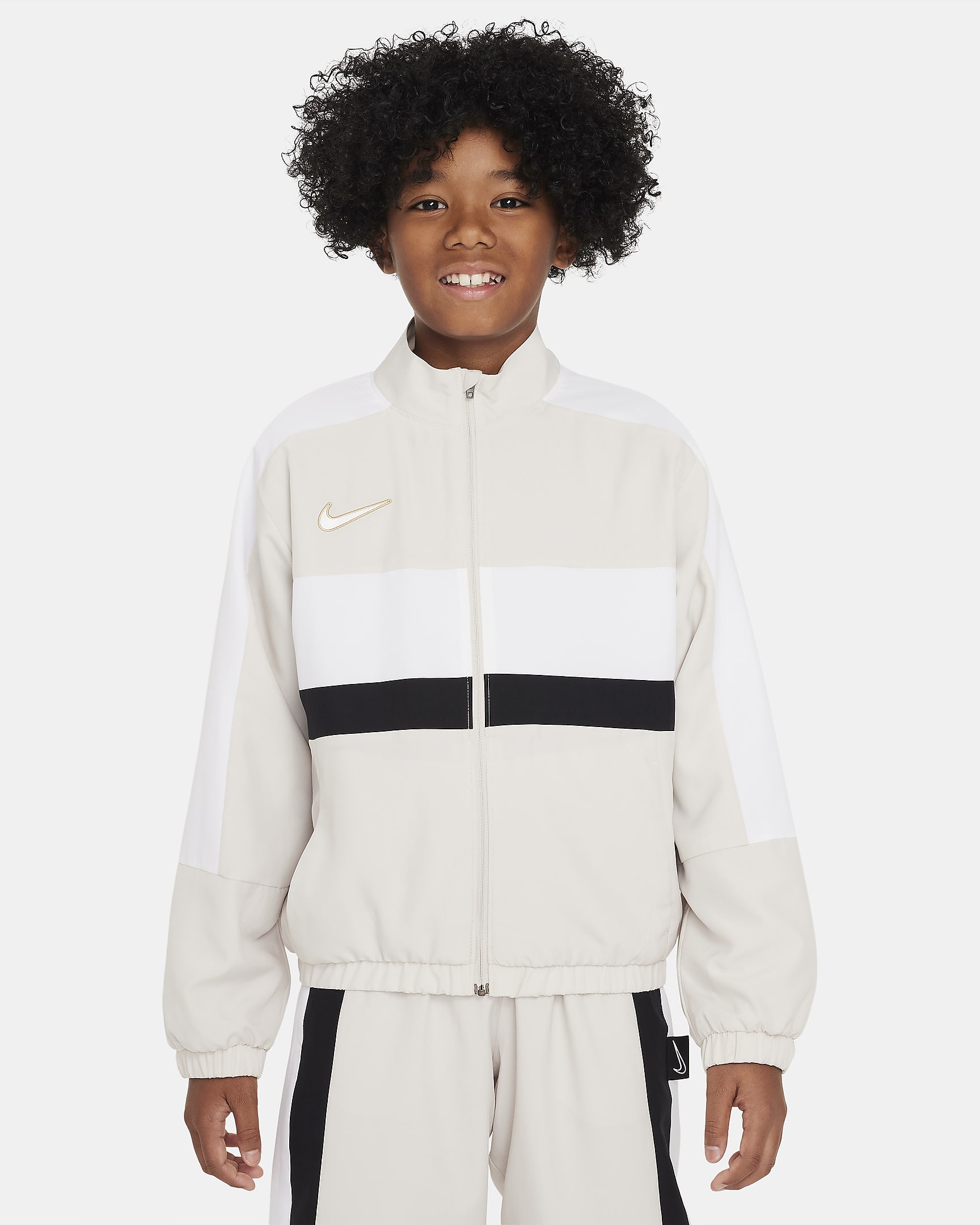 Nike Dri-FIT Academy Older Kids' Tracksuit - Light Orewood Brown/White/Black/White