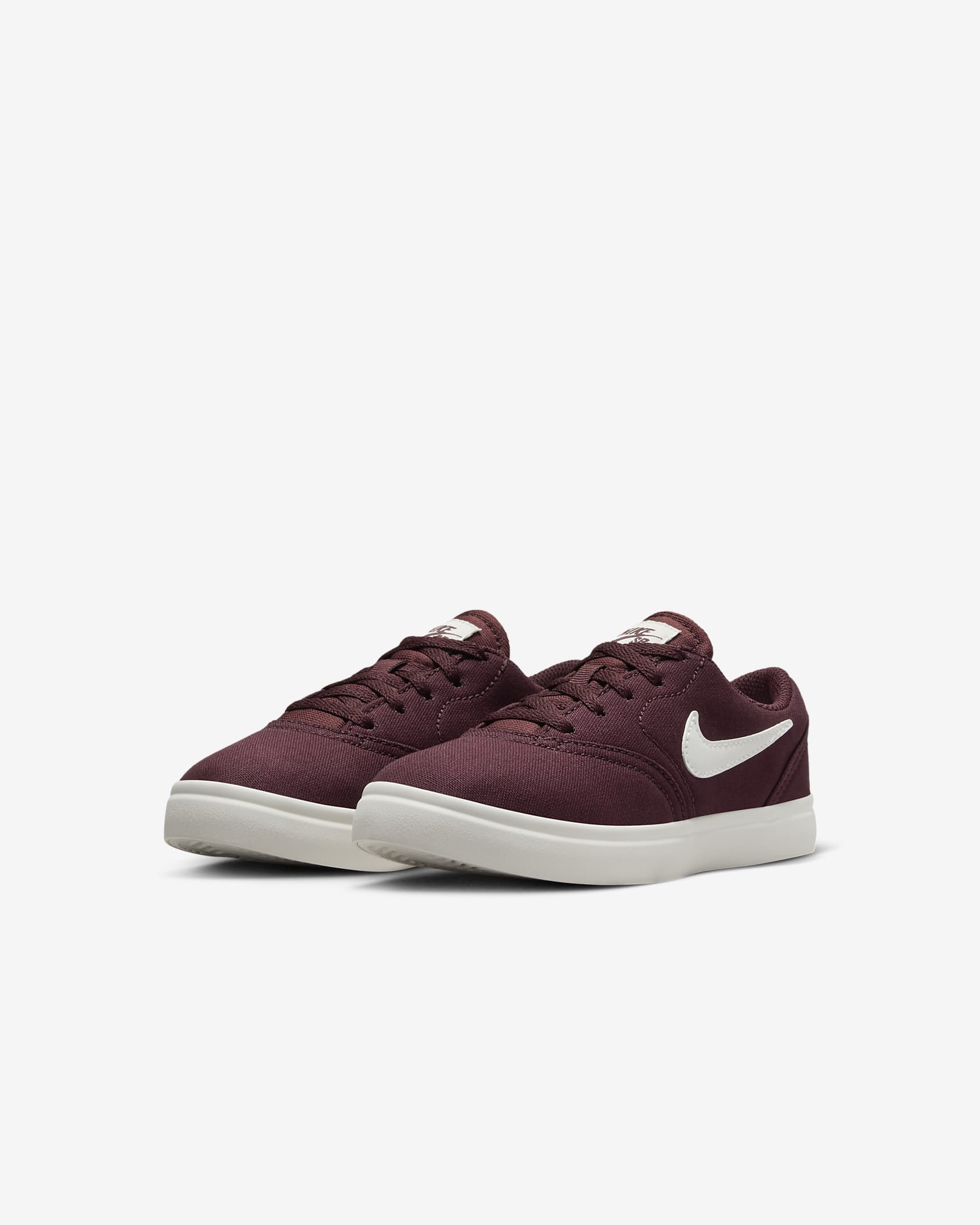 Tenis de skateboarding para niños talla pequeña Nike SB Check Canvas - Burdeos enérgico/Vela