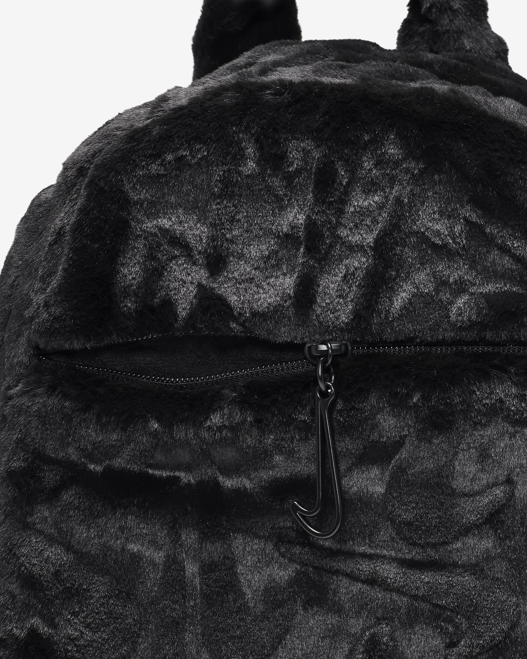 Nike Sportswear Futura Faux Fur Mini Backpack (6L) - Black/Black/Black