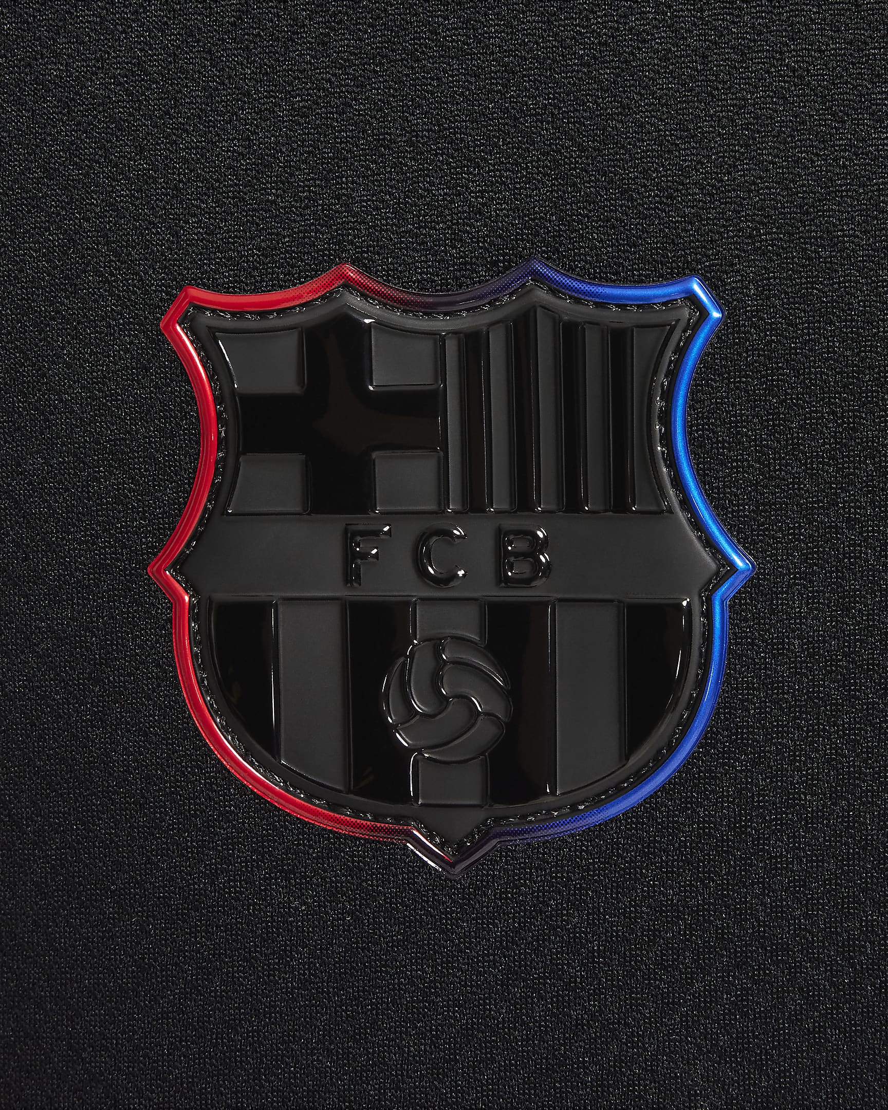 FC Barcelona 2024/25 Stadium Away Big Kids' Nike Dri-FIT Soccer Replica Jersey - Black/University Red/Hyper Royal/Black