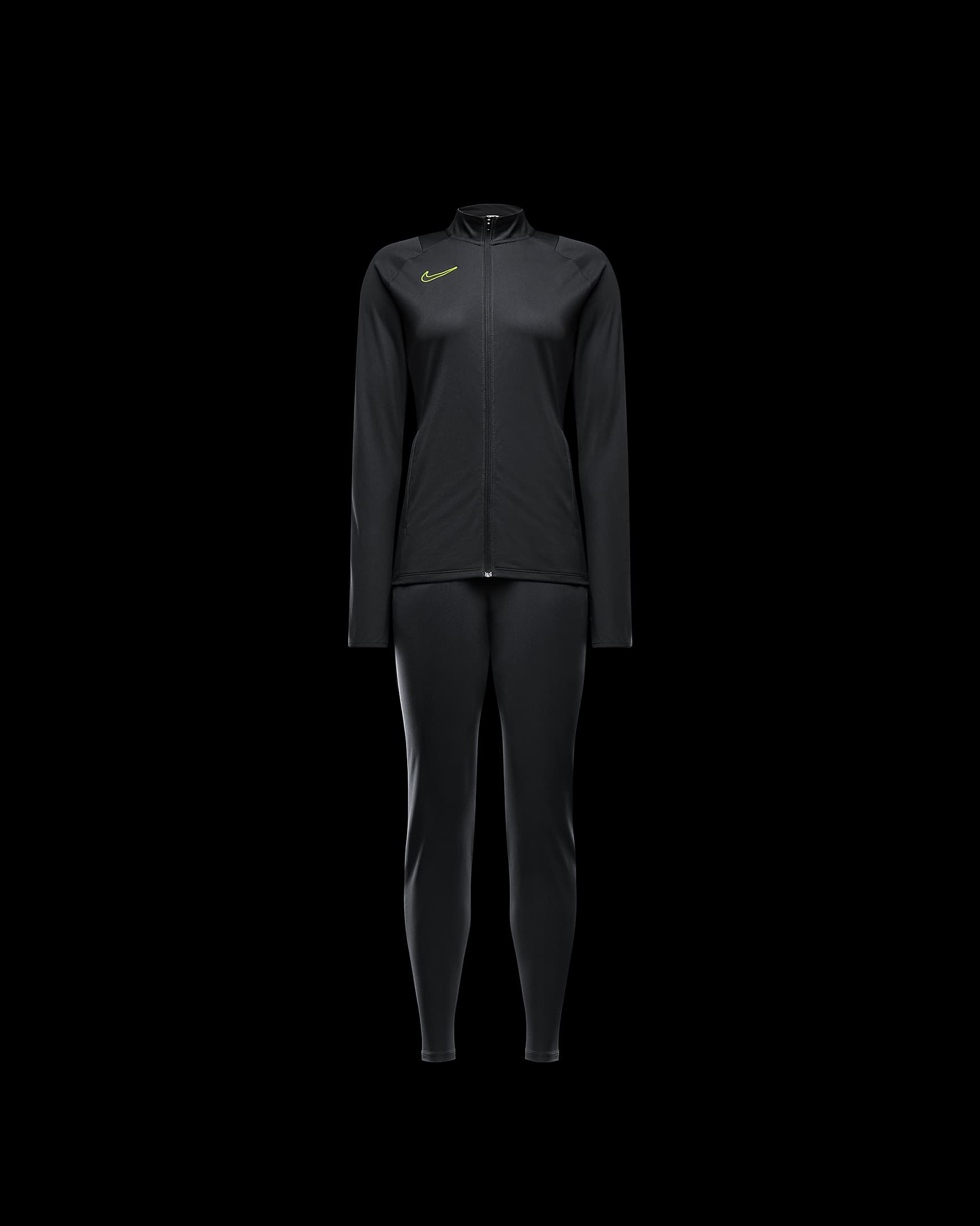 Nike Dri-FIT Academy-tracksuit til kvinder - Anthracite/Volt