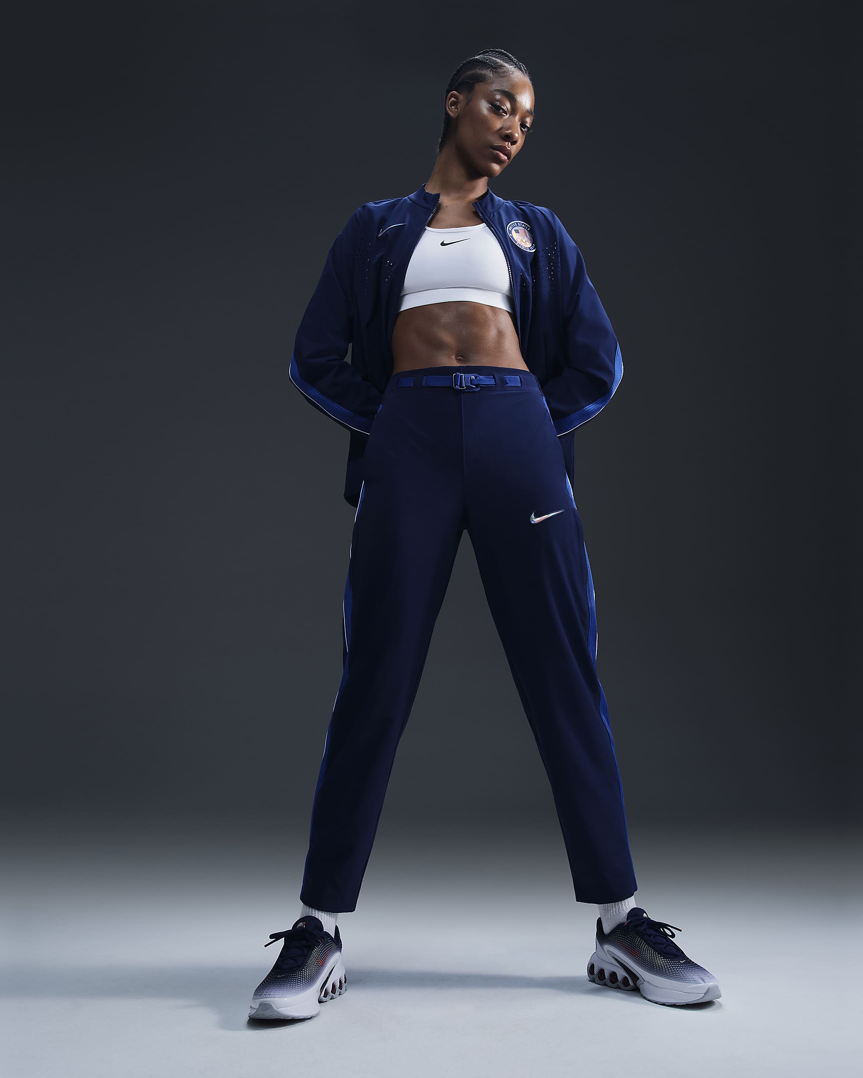 USA Women's Nike Pants - Blue Void/Hyper Royal/White