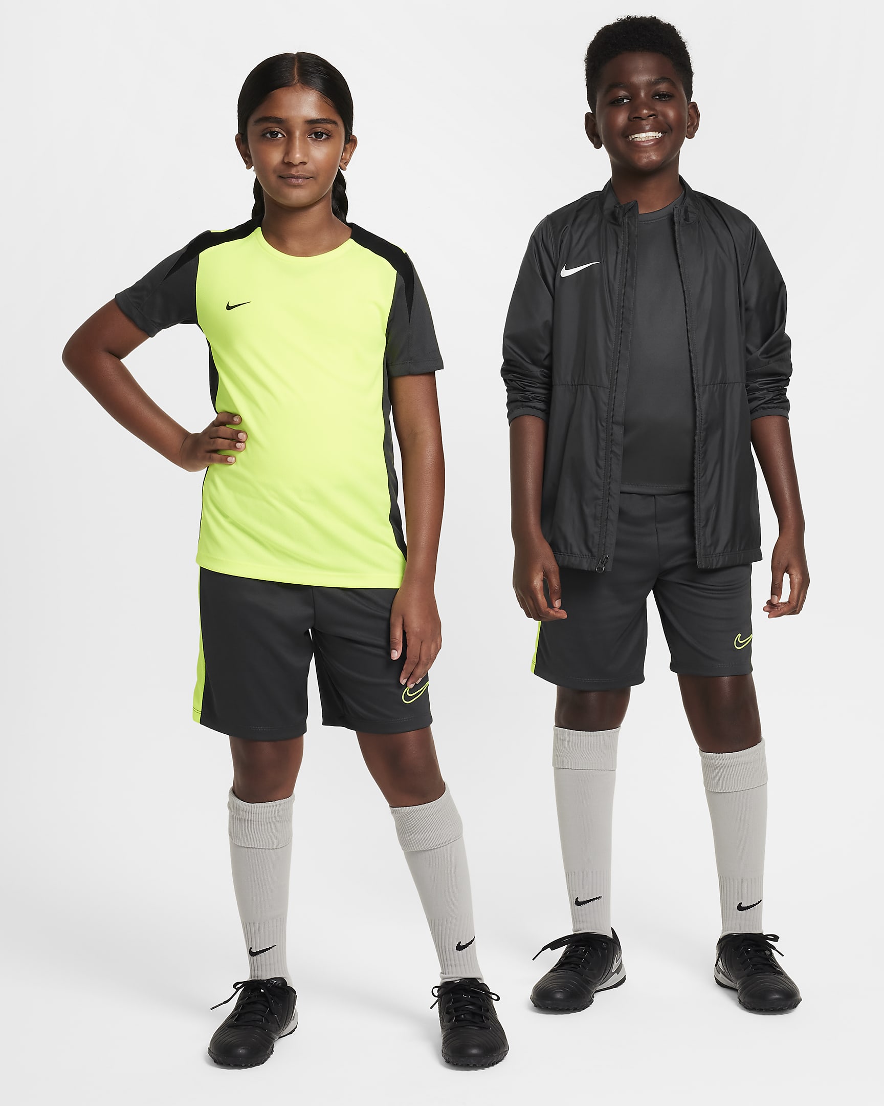 Nike Dri-FIT Academy23 Kids' Football Shorts - Anthracite/Volt/Volt