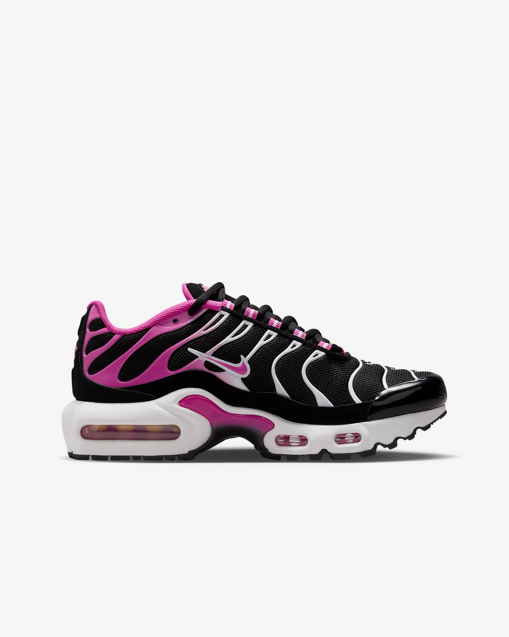 Παπούτσια Nike Air Max Plus για μεγάλα παιδιά - Μαύρο/Λευκό/Laser Fuchsia