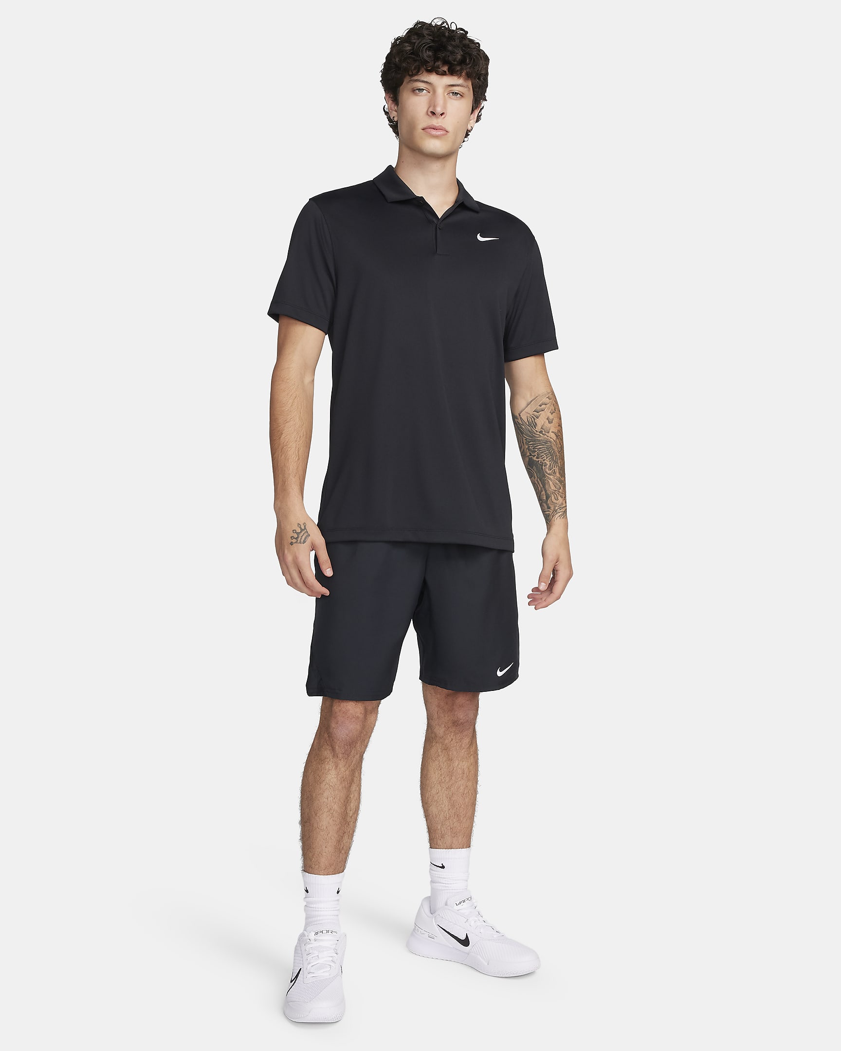 Shorts de tenis de 23 cm Dri-FIT para hombre NikeCourt Victory - Negro/Blanco