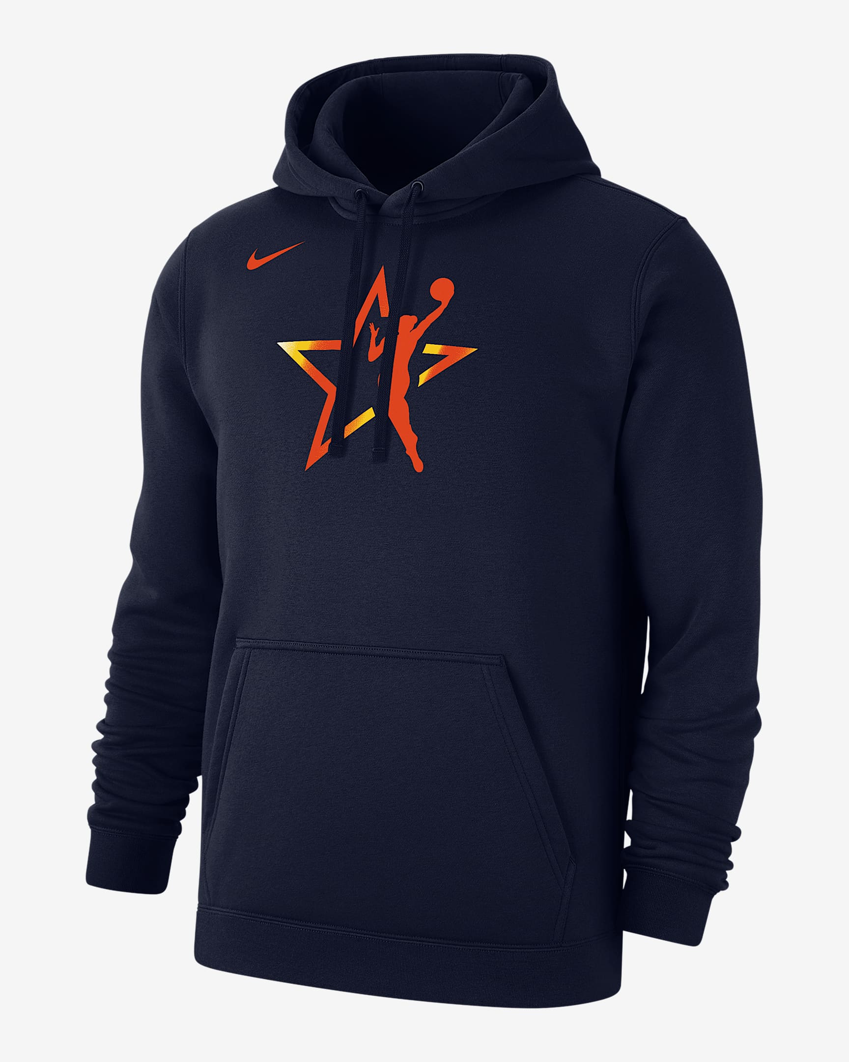 Sudadera con gorro sin cierre Nike de tejido Fleece para hombre WNBA 2025 All-Star Weekend Club - Azul marino