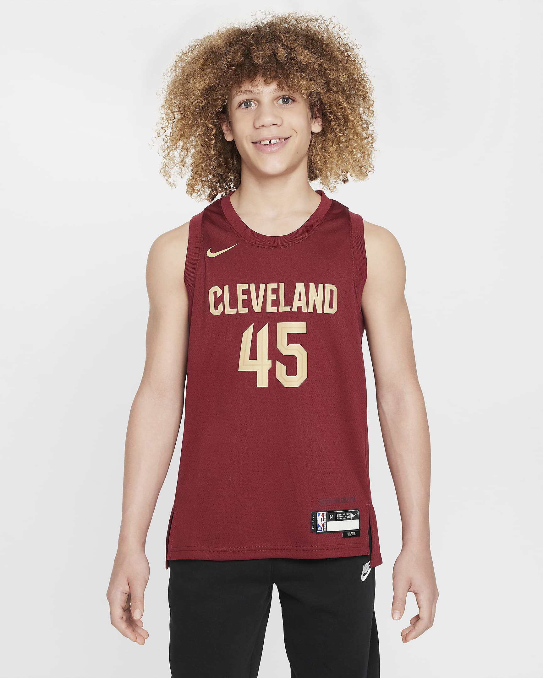 Maglia Cleveland Cavaliers 2023/24 Icon Edition Swingman Nike Dri-FIT NBA – Ragazzo - Team Red