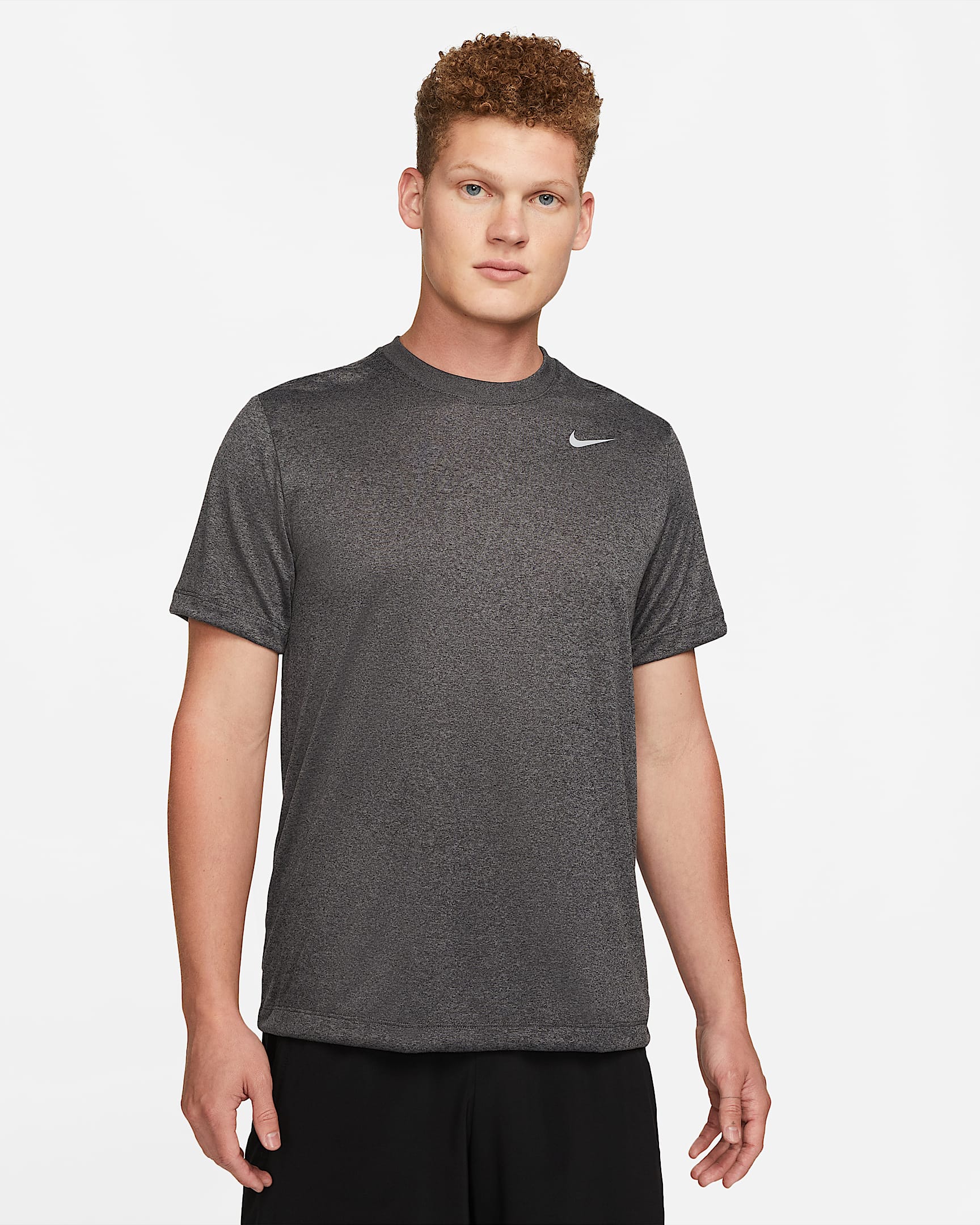Playera de fitness Dri-FIT para hombre Nike Legend - Gris hierro/Negro/Plata mate