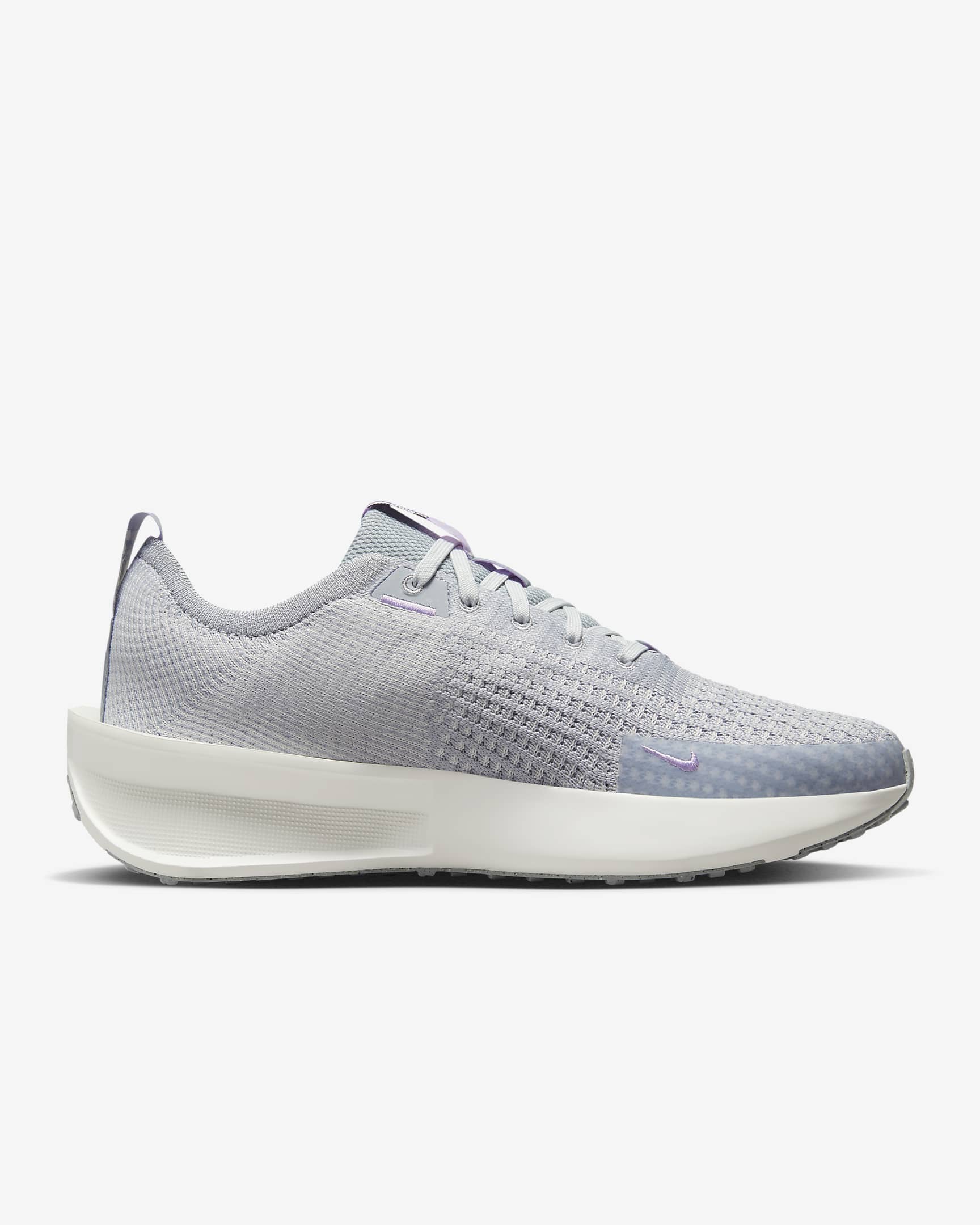 Tenis de correr en pavimento para mujer Nike Interact Run - Gris lobo/Blanco cumbre/Gris vasto/Bruma violeta