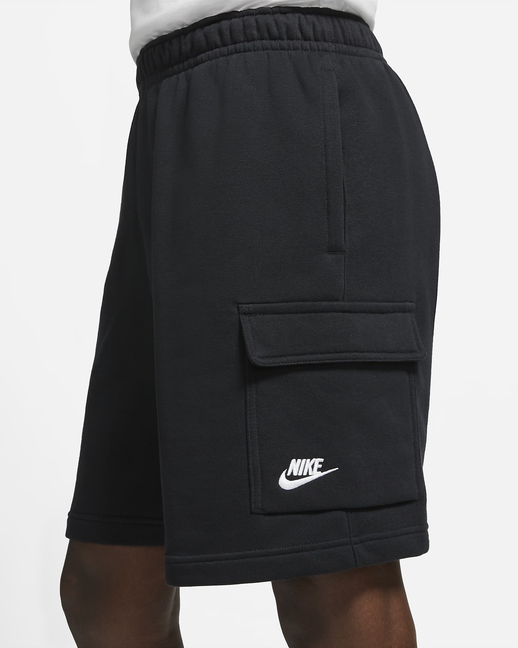 Nike Sportswear Club Men's Cargo Shorts - Black/Black/White
