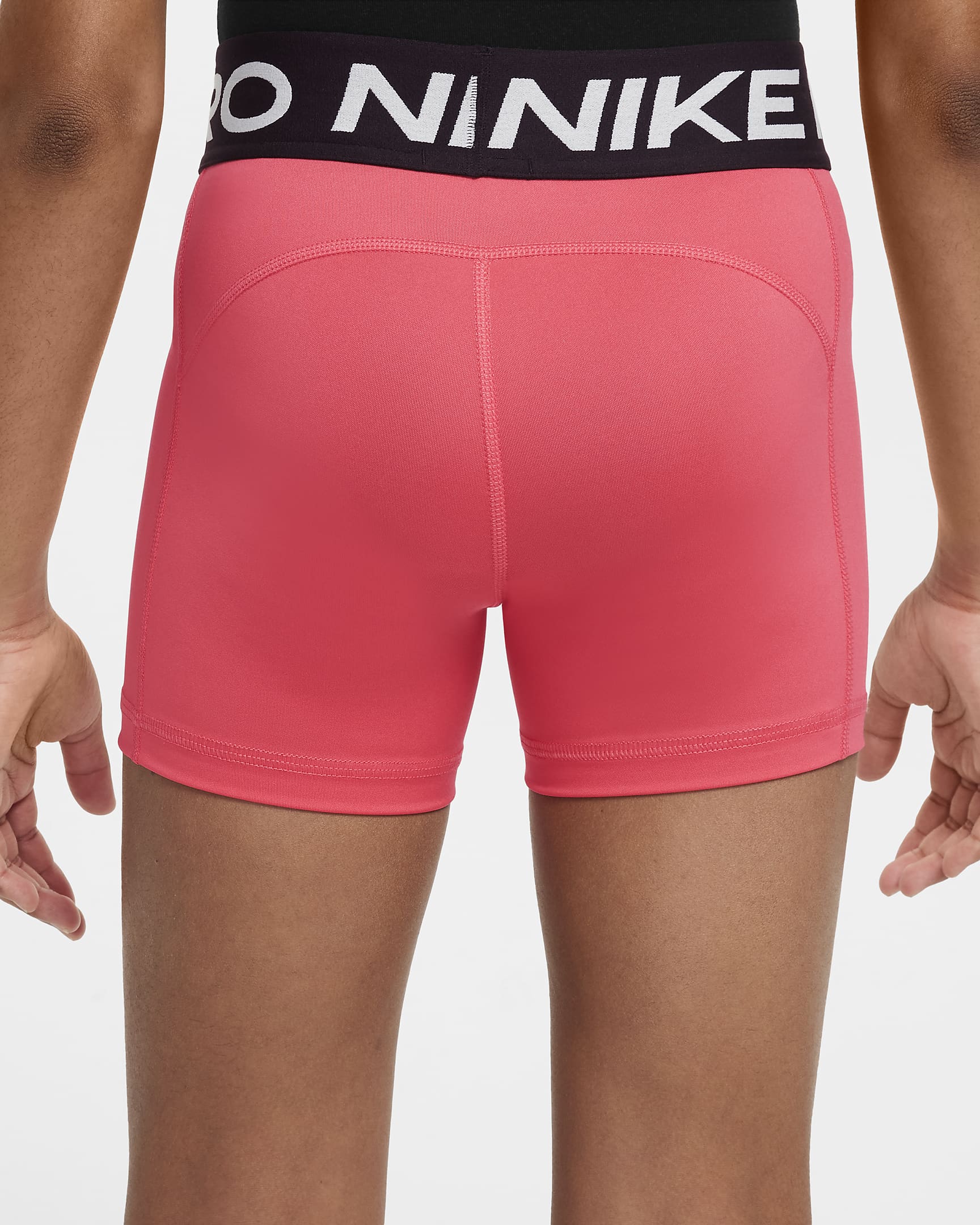 Shorts para niña talla grande Nike Pro - Rosa margarita/Blanco