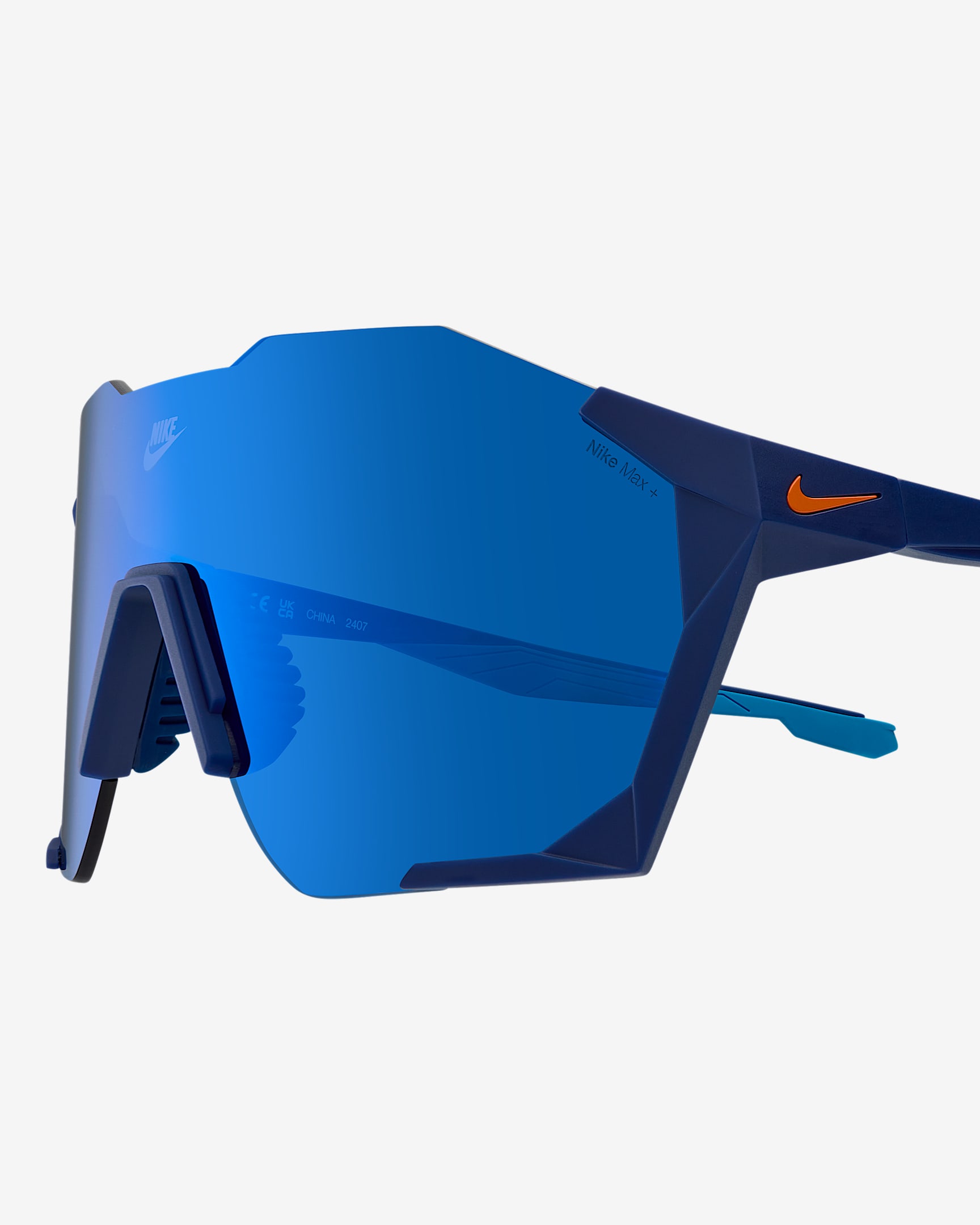 Nike Charged Shield Mirrored Sunglasses - Blue Void/Blue