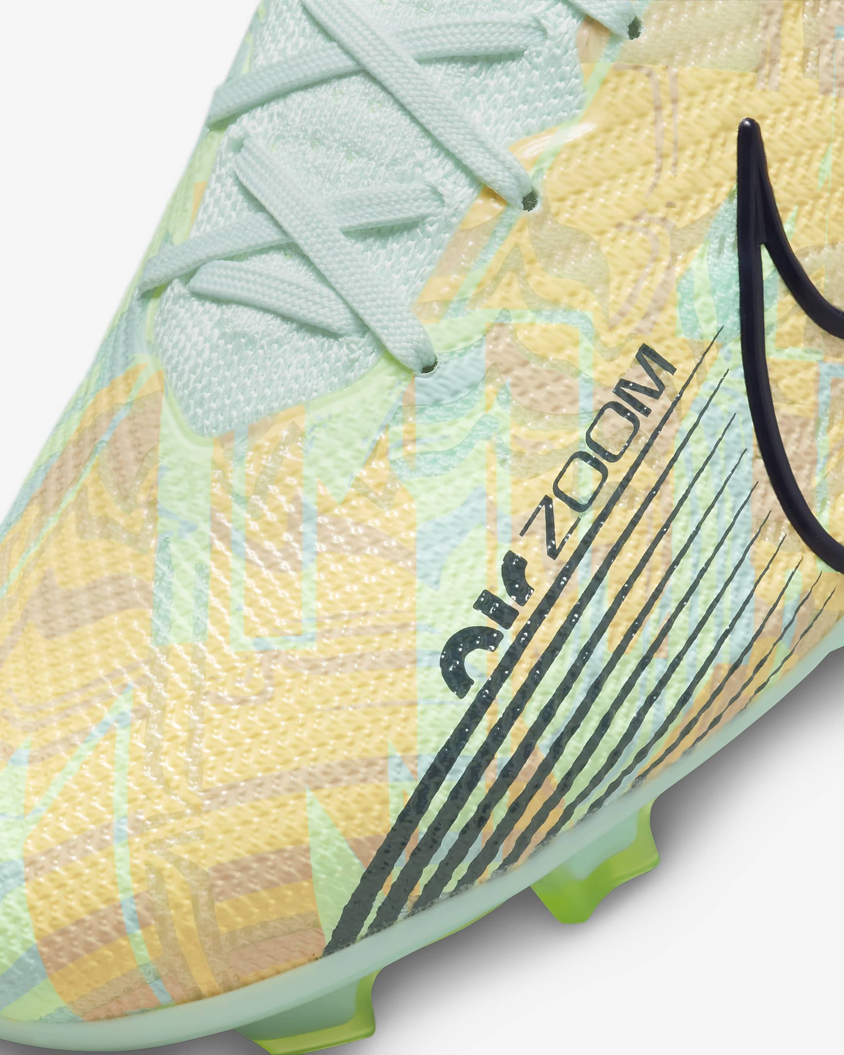 Nike Mercurial Superfly 9 Elite Firm-Ground High-Top Football Boot - Barely Green/Total Orange/Ghost Green/Blackened Blue