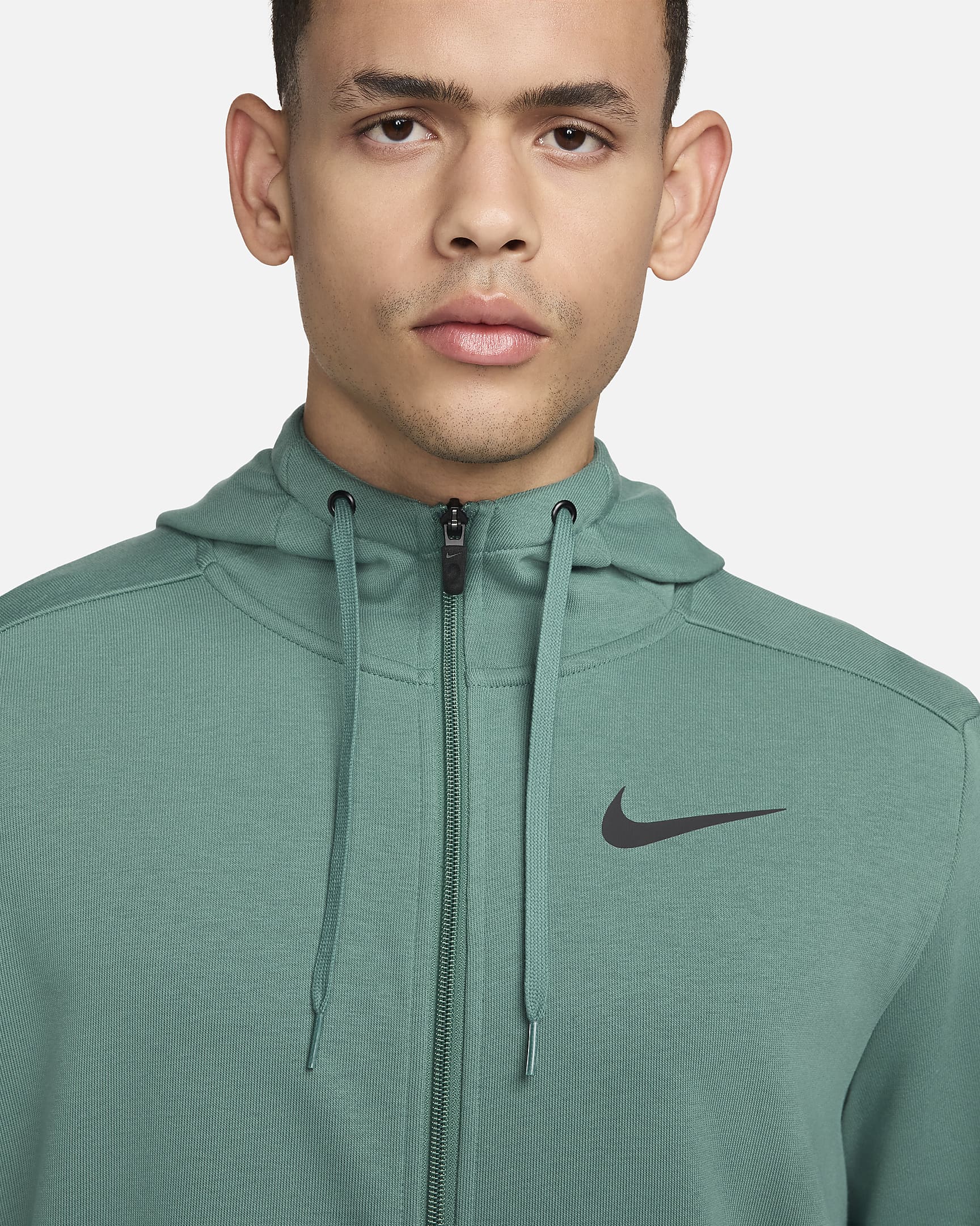 Pánská fitness mikina Nike Dry Dri-FIT s kapucí a zipem po celé délce - Bicoastal/Černá