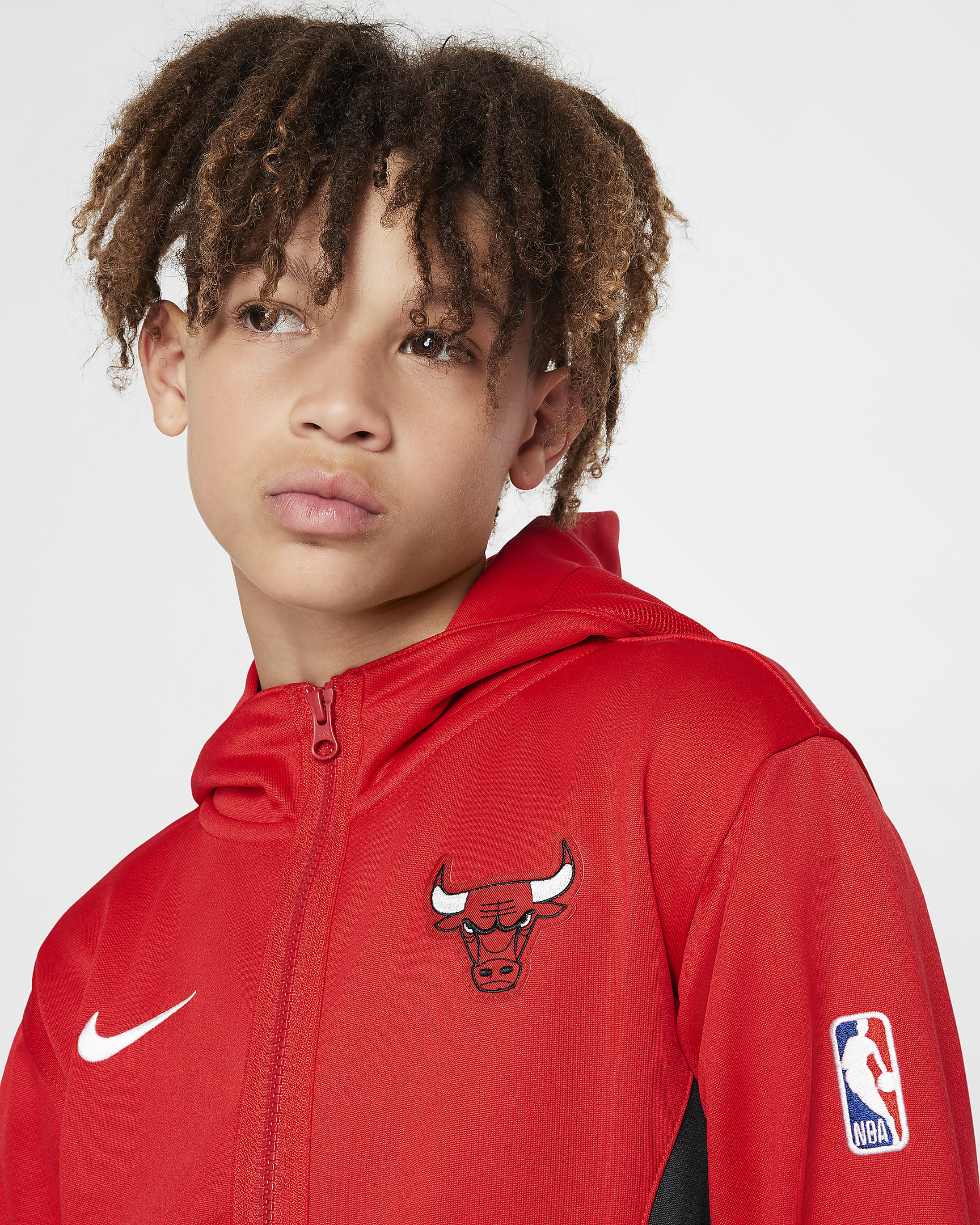 Chicago Bulls Showtime Older Kids' Nike Dri-FIT NBA Full-Zip Hoodie - University Red