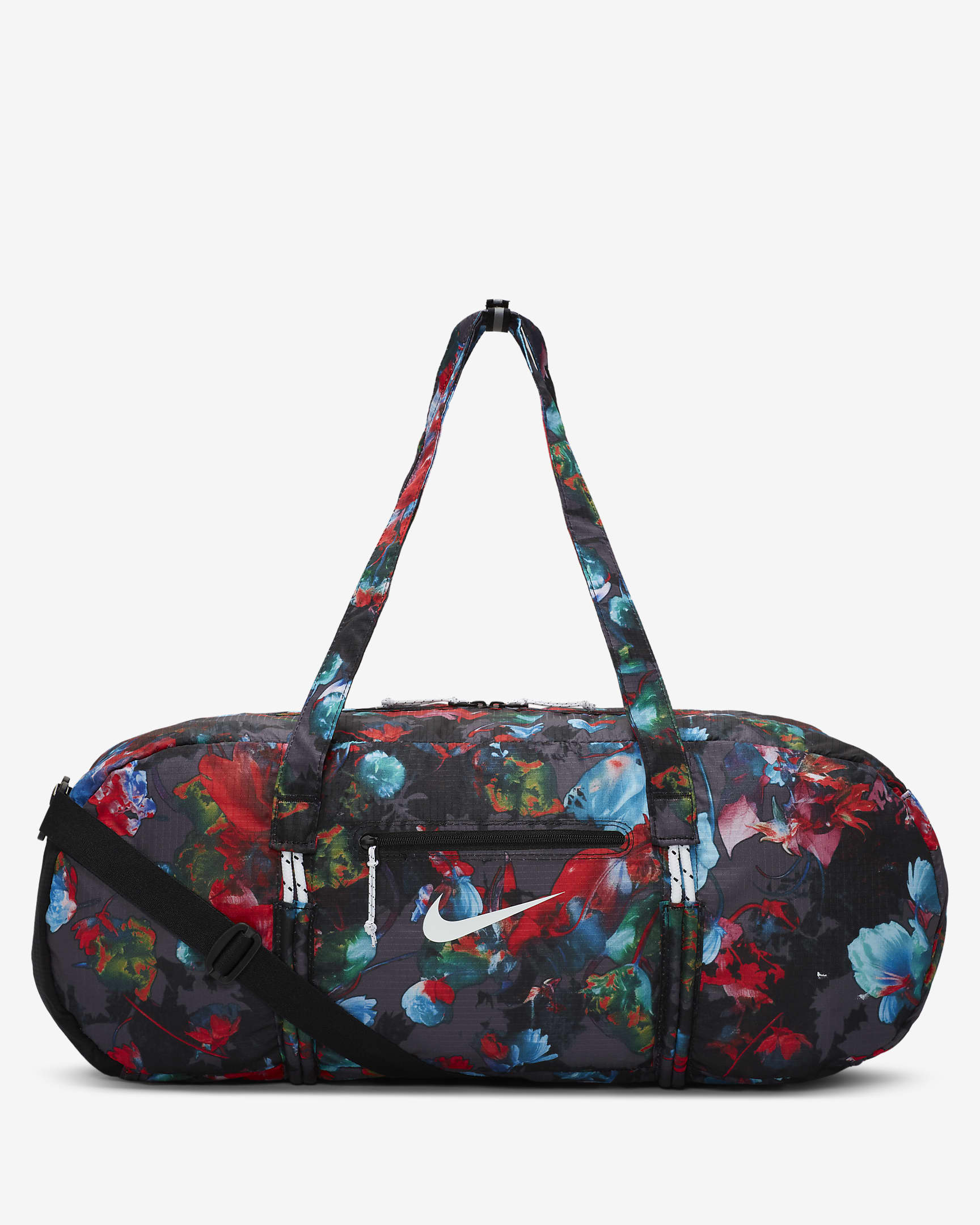 Nike Printed Stash Duffel (21L) - Black/Black/White