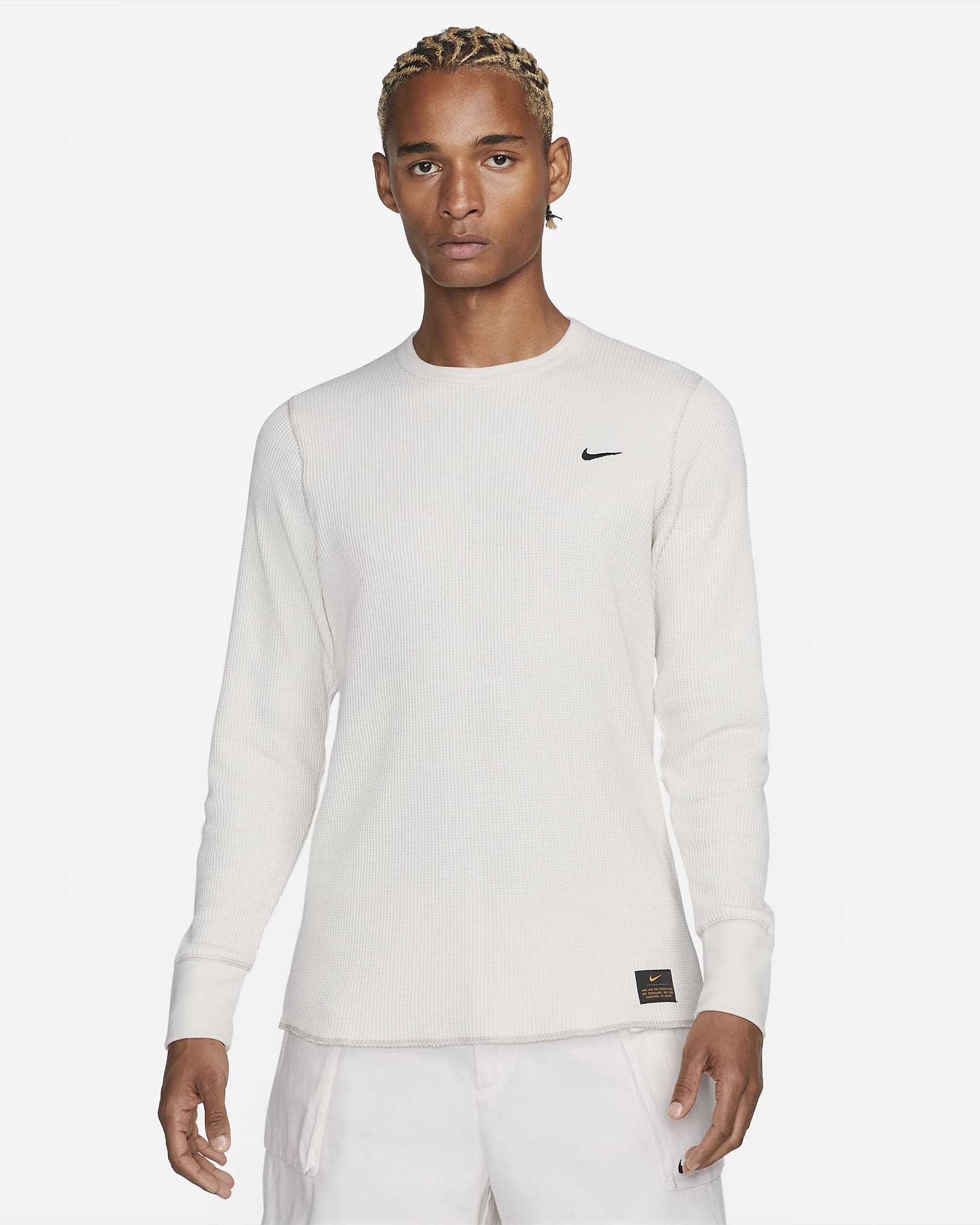 Nike Life Men's Long-sleeve Heavyweight Waffle Top. Nike DK