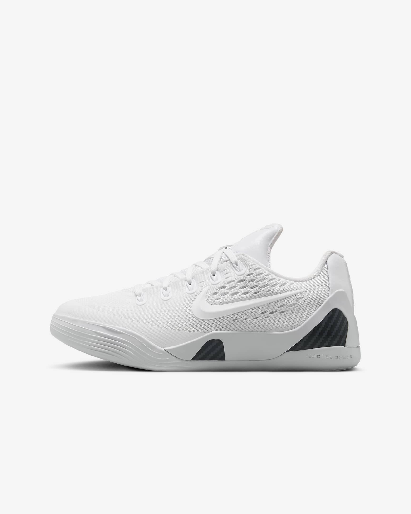 Kobe 9 Older Kids' Basketball Shoes - White/White/White