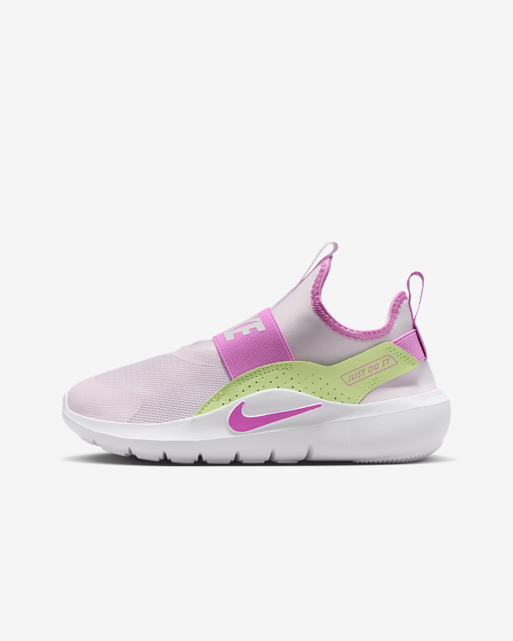 Nike Flex Runner 4 大童跑鞋 - Light Violet/Light Liquid Lime/白色/Light Magenta