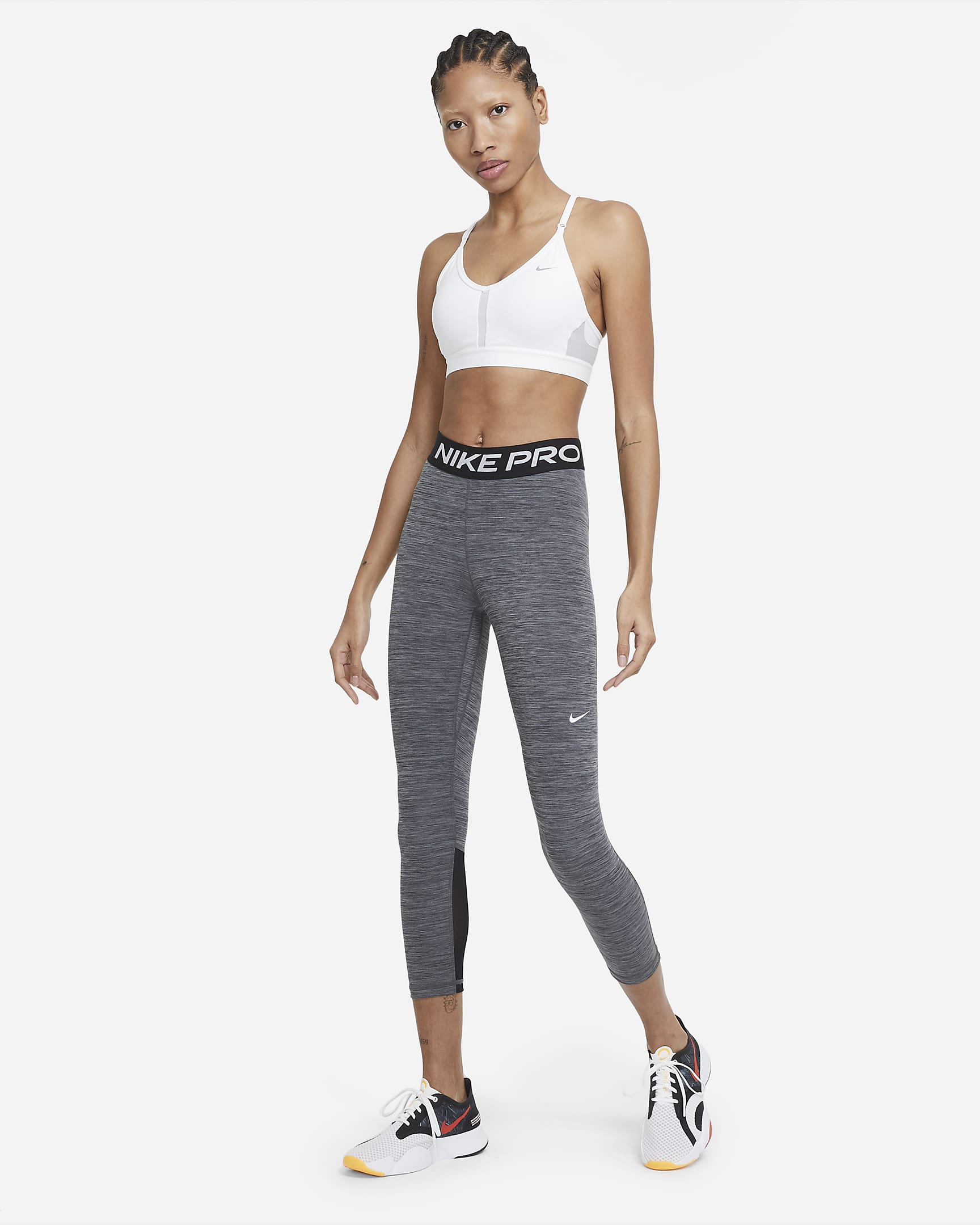 Nike Pro 365 Women's Mid-Rise Cropped Mesh Panel Leggings. Nike.com