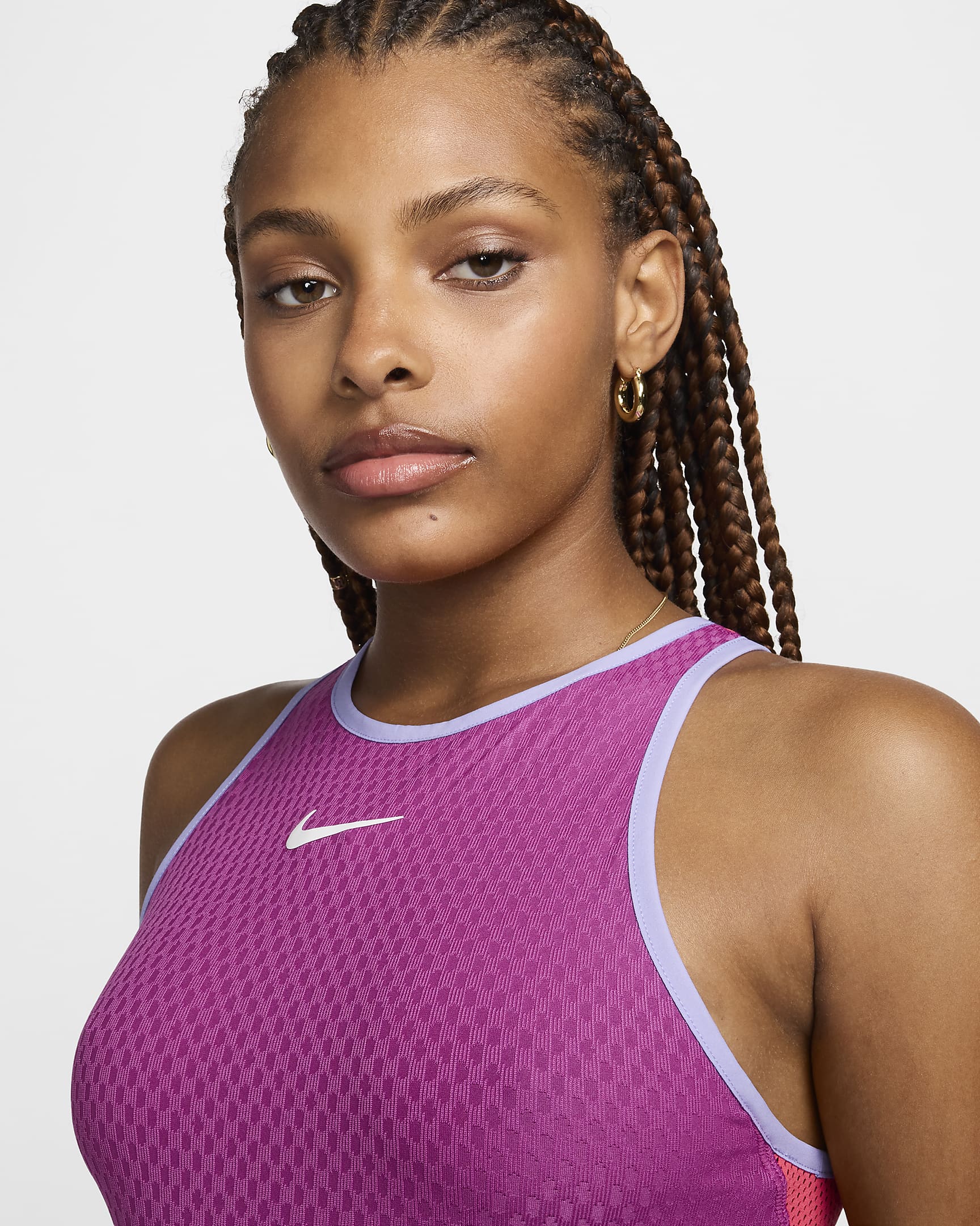 NikeCourt Slam Dri-FIT tennisjurk - Hot Fuchsia/Aster Pink/Purple Pulse/Wit