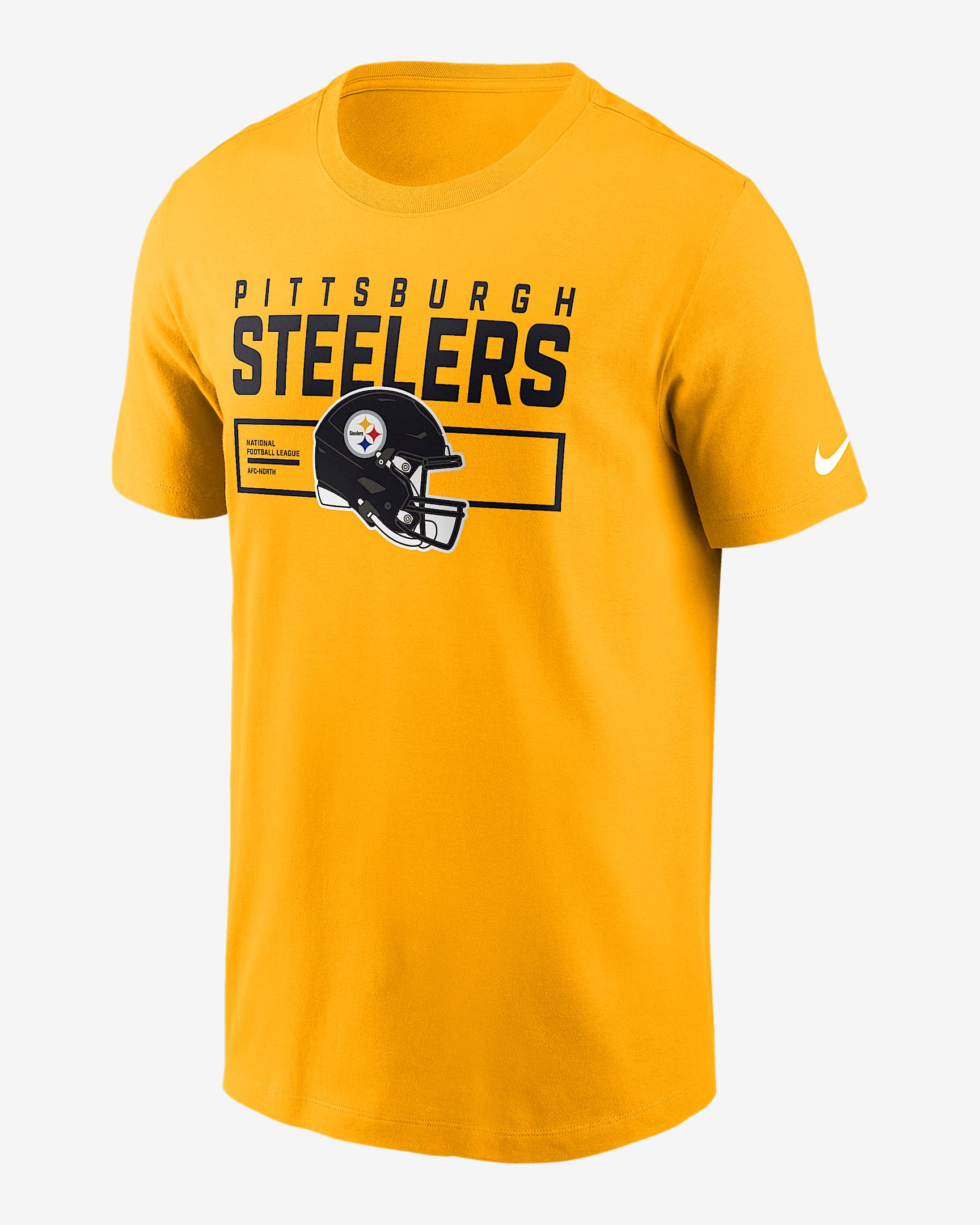 Pittsburgh Steelers Helmet Essential Men's Nike NFL T-Shirt - Gold