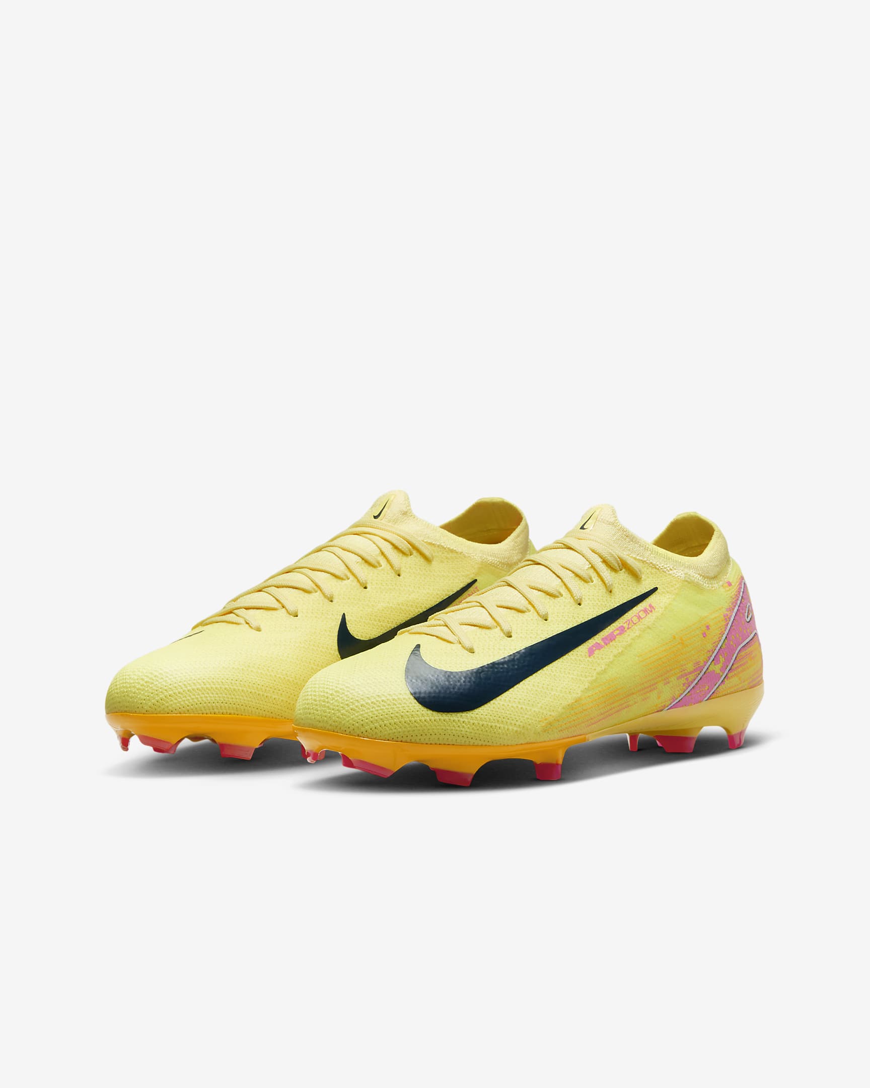 Chaussure de foot basse à crampons pour terrain sec Nike Jr. Mercurial Vapor 16 Pro « Kylian Mbappé » pour ado - Light Laser Orange/Armory Navy