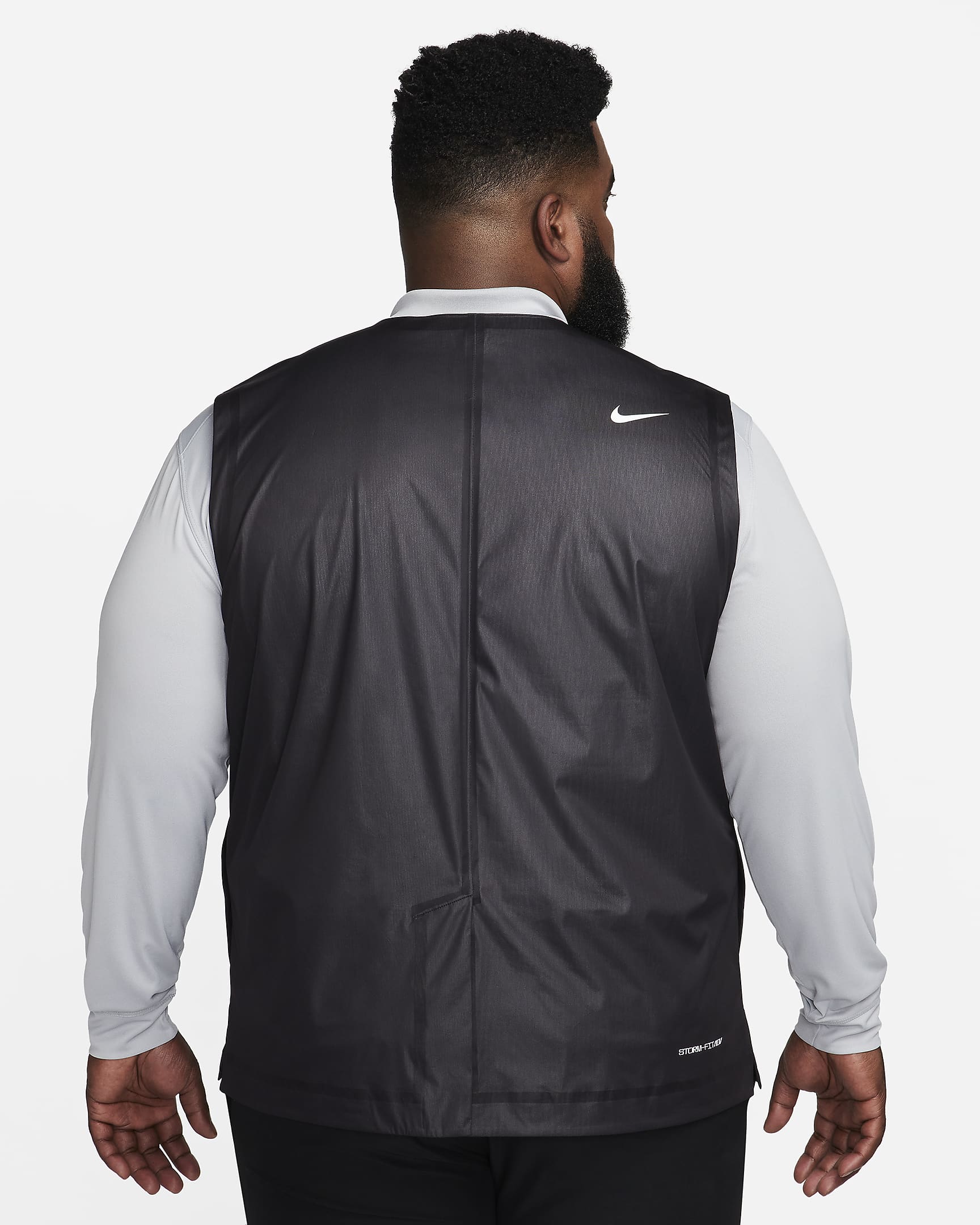 Nike Storm-FIT ADV golfbodywarmer voor heren - Zwart/Zwart/Anthracite/Wit