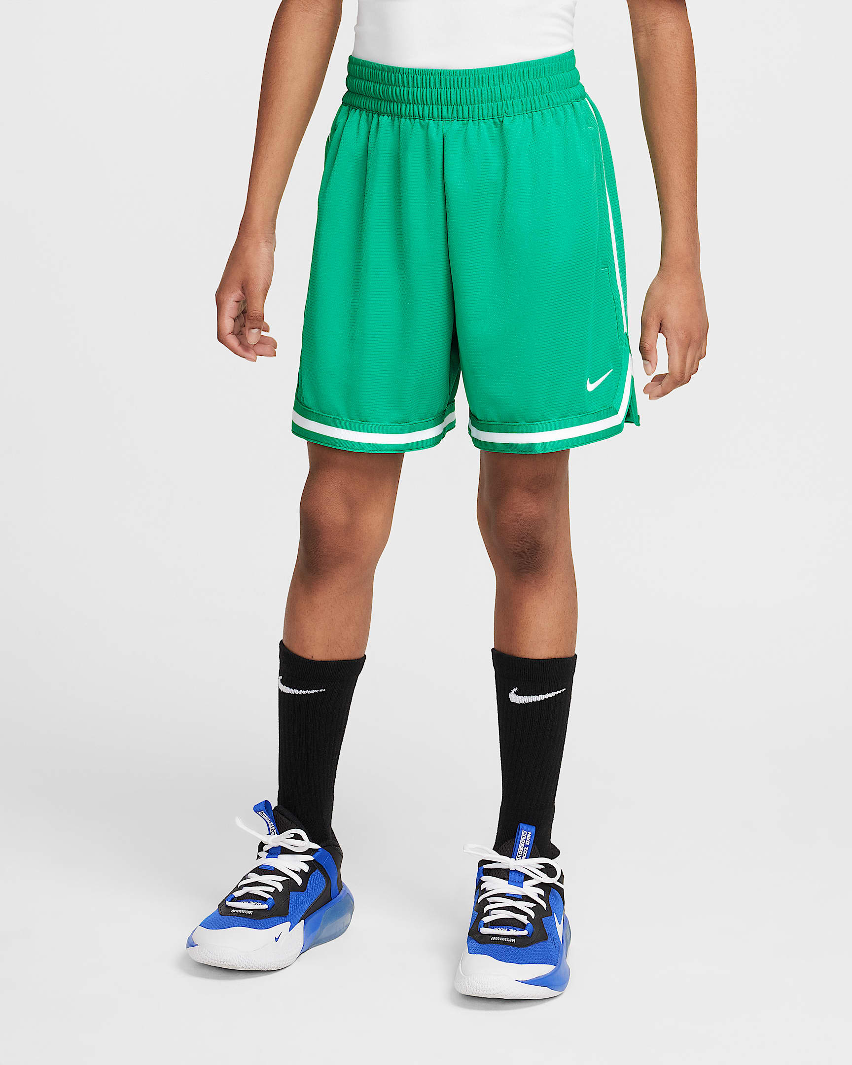 Nike DNA Big Kids' 5" Basketball Shorts - Stadium Green/White