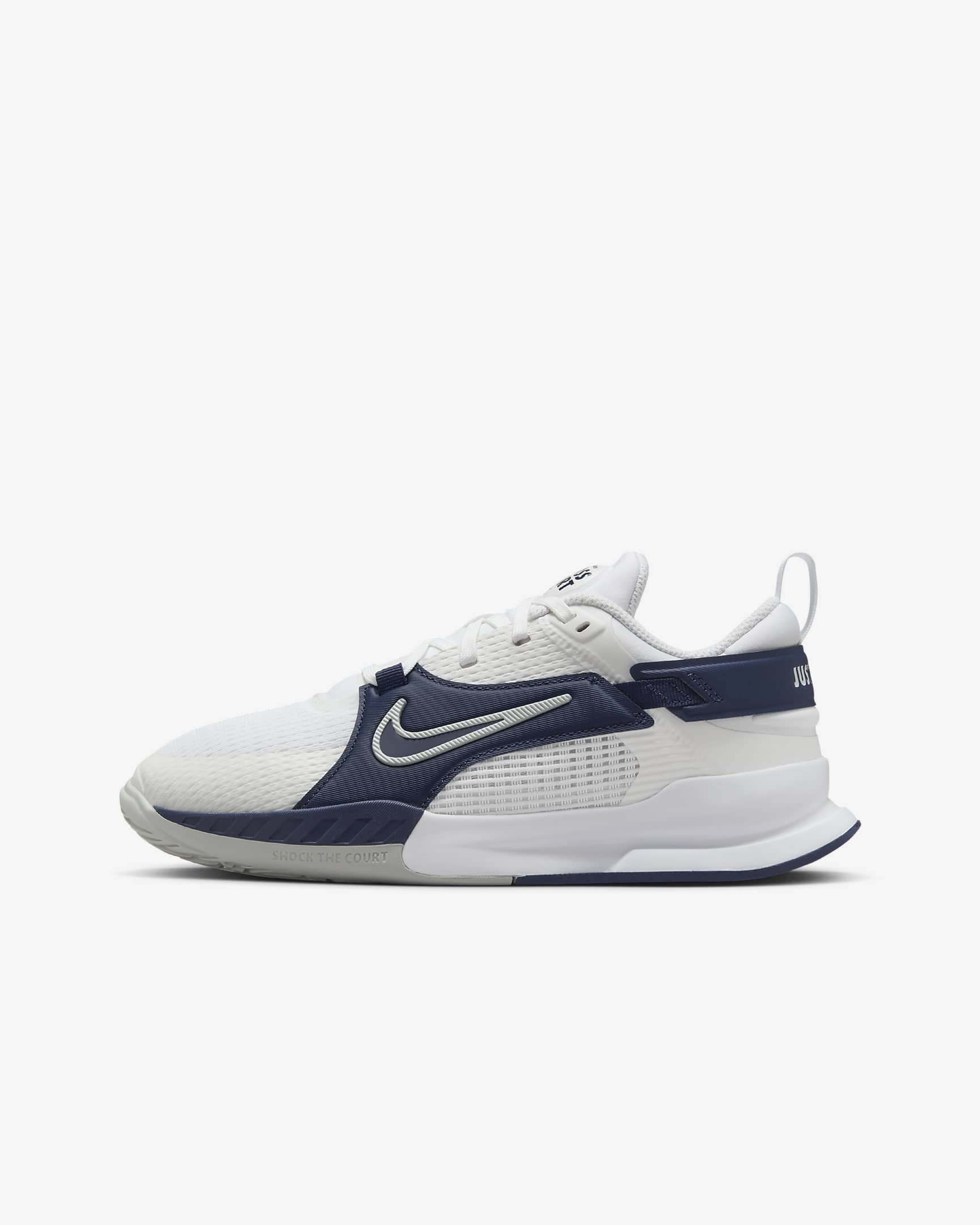 Nike Crosscourt Younger/Older Kids' Shoes - White/Midnight Navy/Light Silver