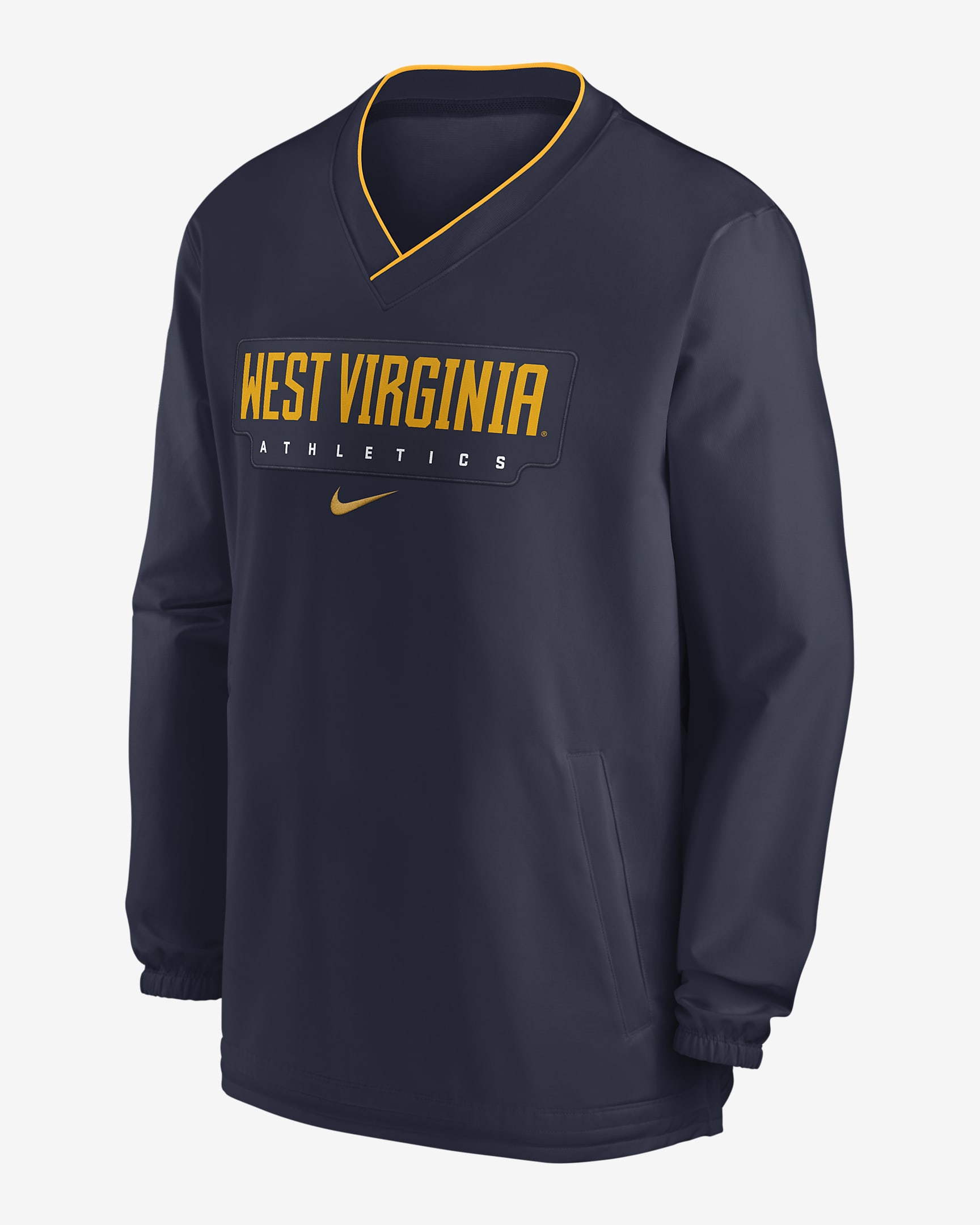 West Virginia Mountaineers Sideline Men's Nike College Long-Sleeve Windshirt - Navy